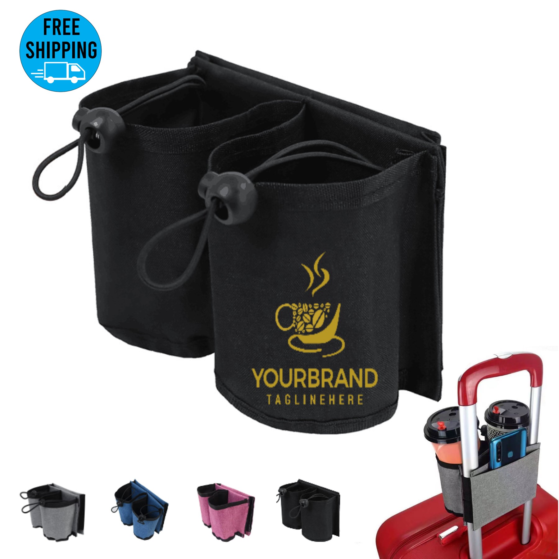 Travel Luggage cup holder 3