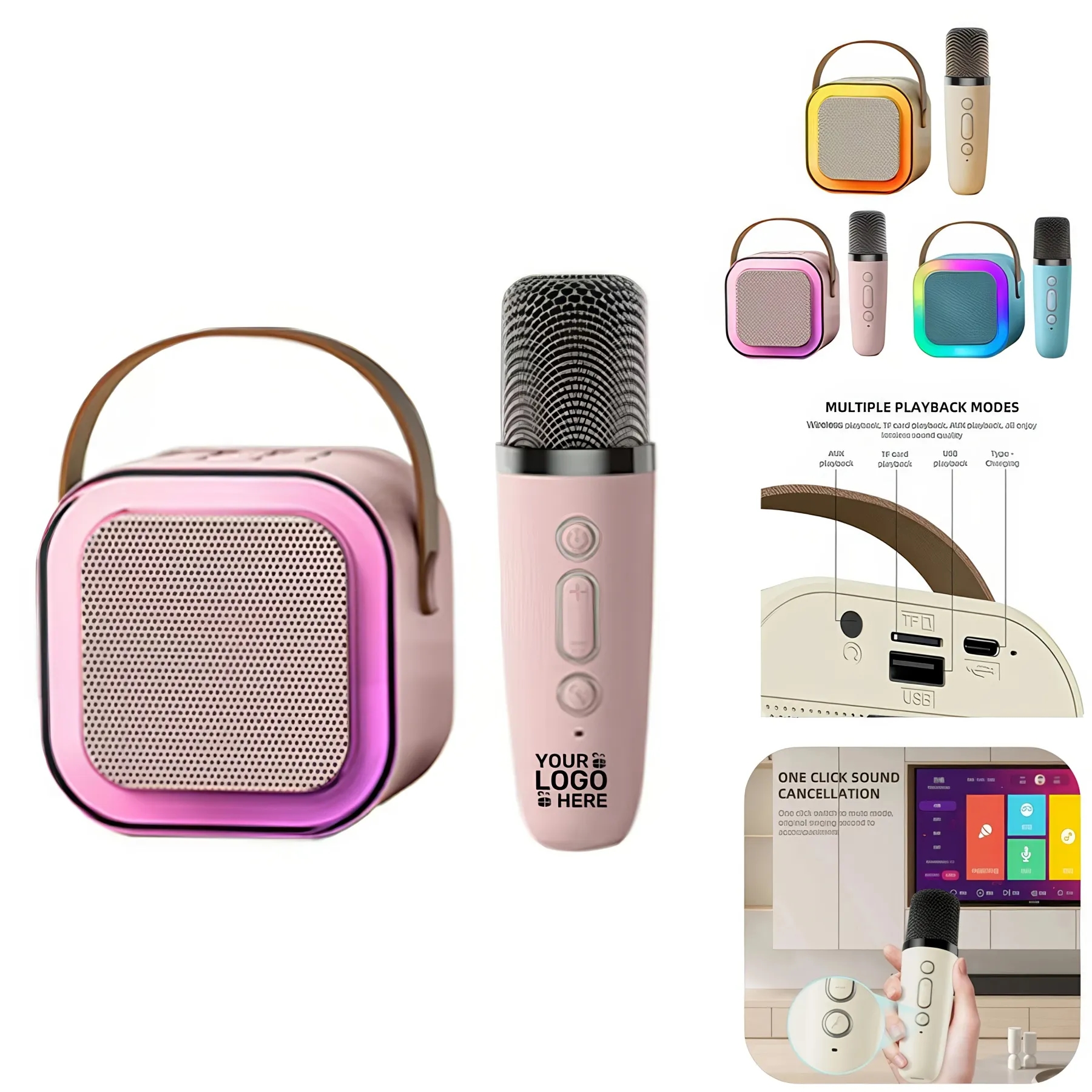 Mini Karaoke Machine with Wireless Microphone 2