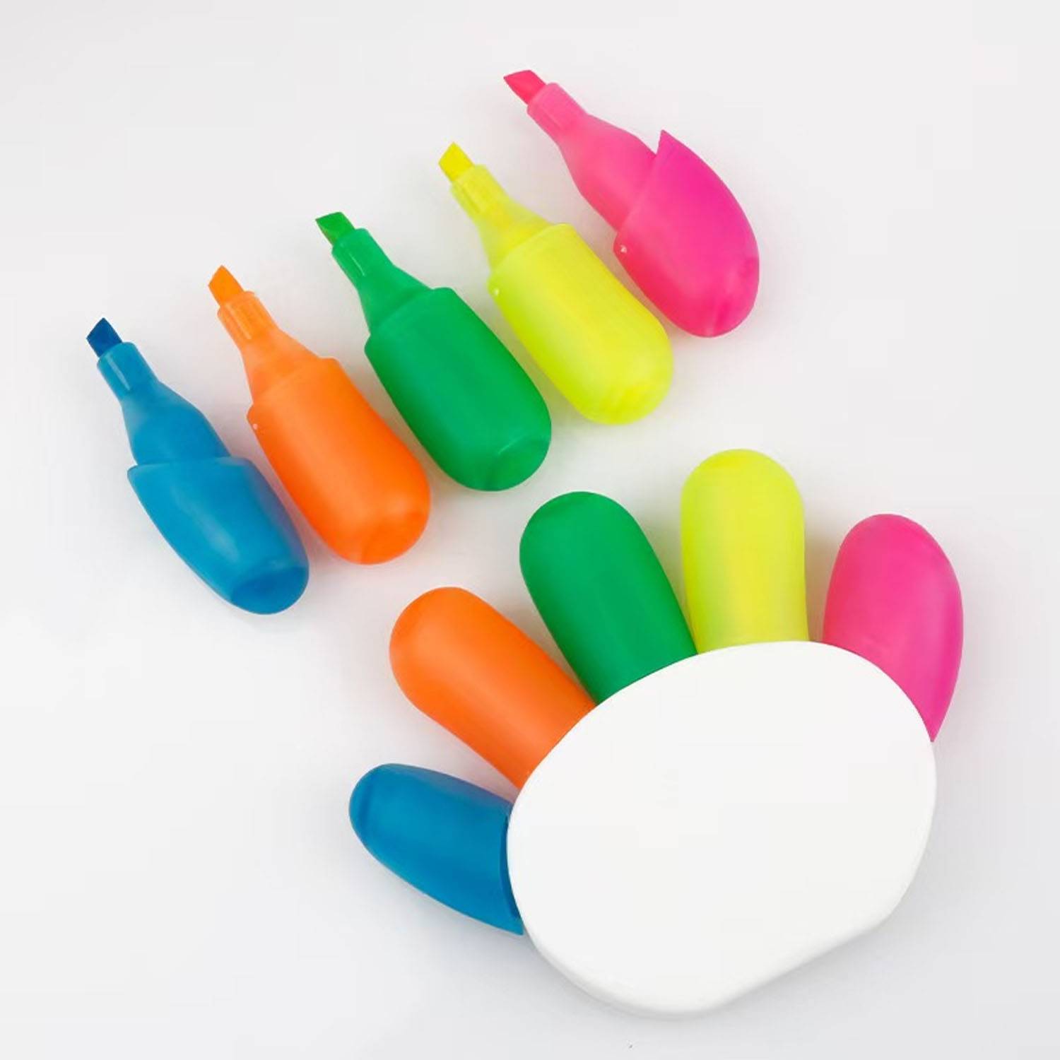 Five Color Palm-Shaped Finger Highlighter Set 1