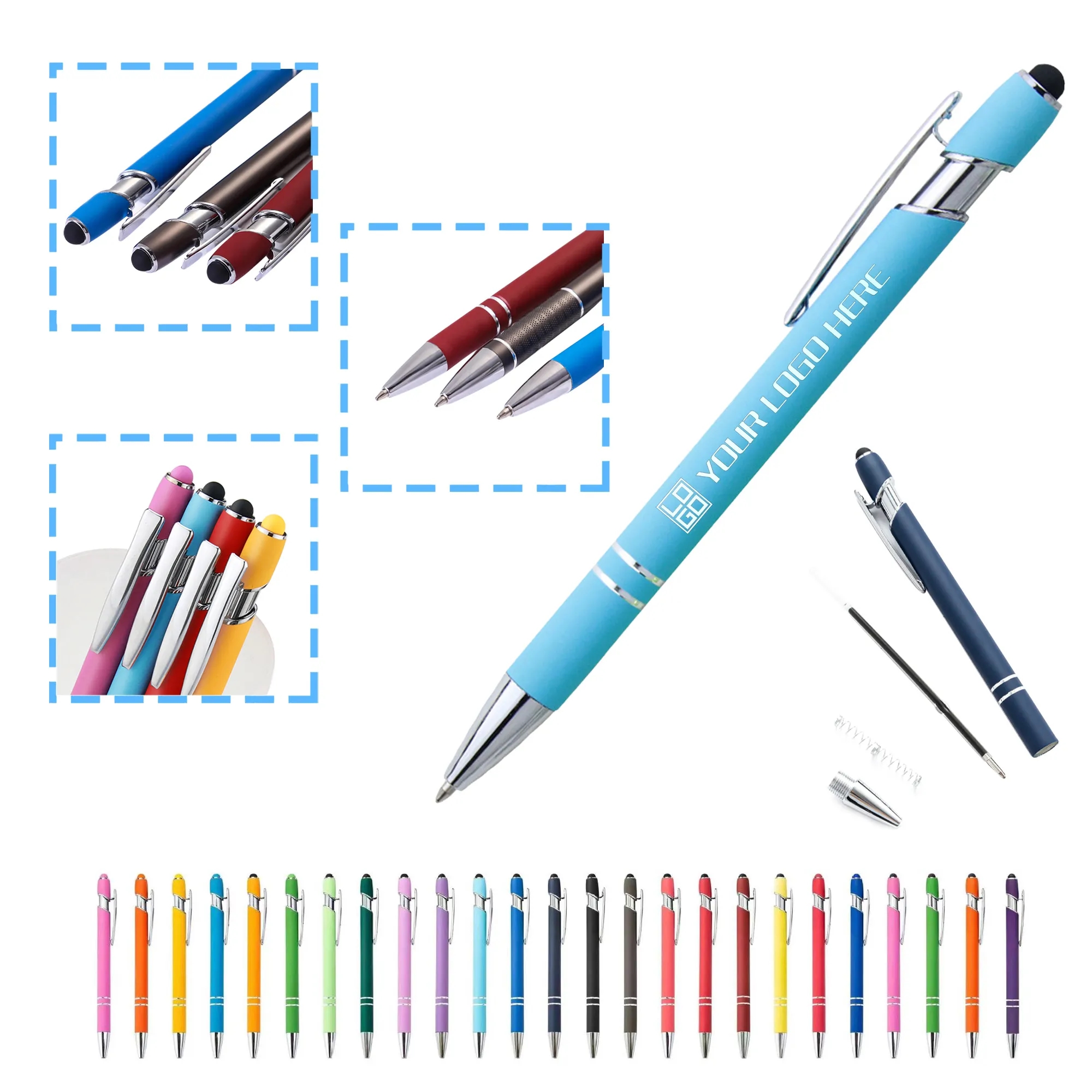 Soft Touch Click Metal Ballpoint Pen 6
