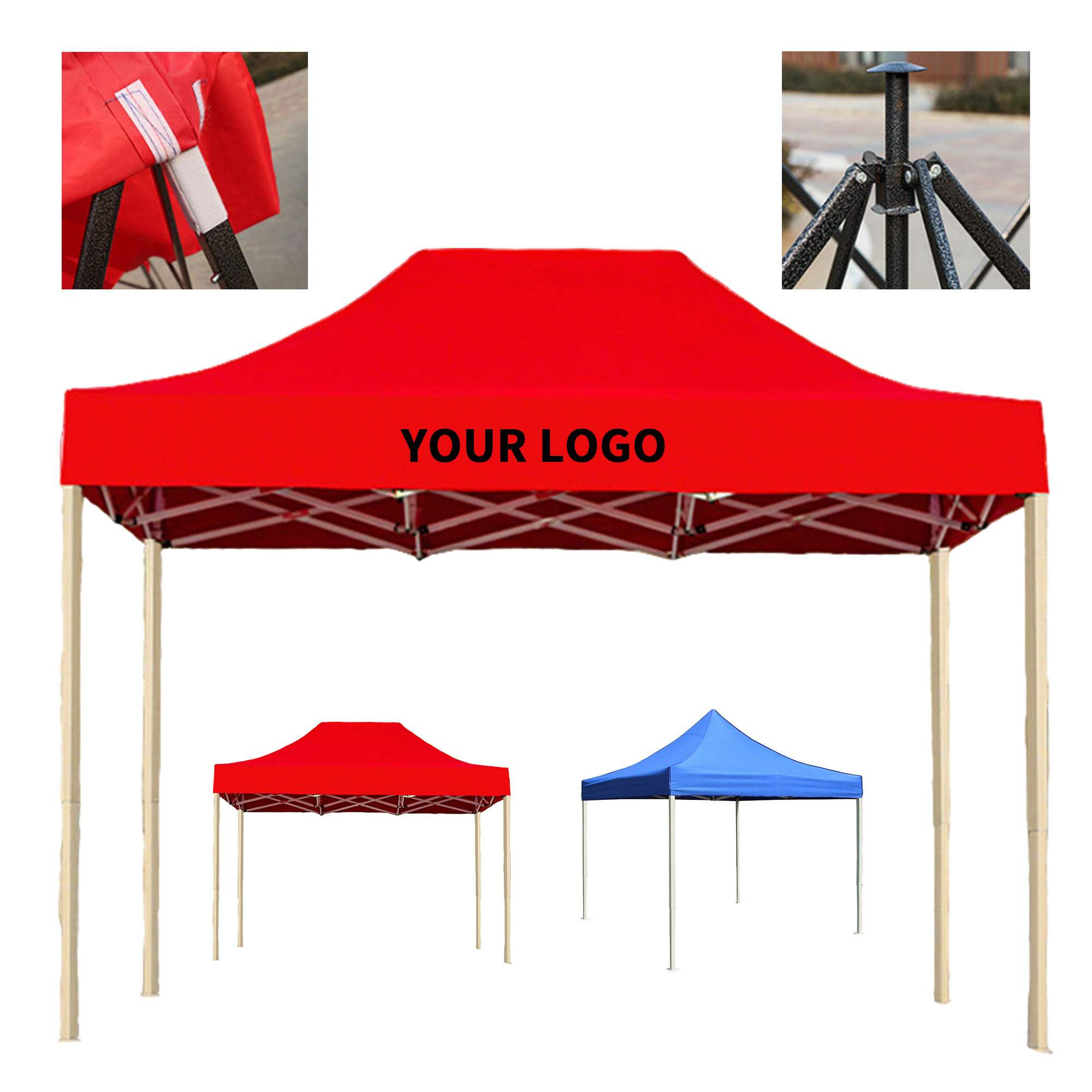10' Custom Printed Pop Up Tent With Aluminum Frame 10" x 10" 2