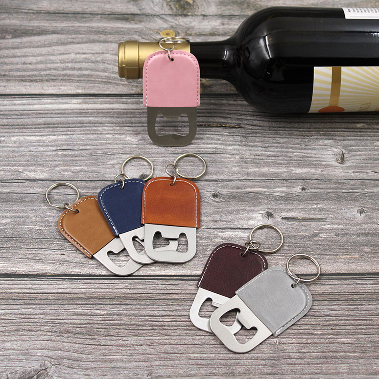 Bottle Opener w/Leather Cover 6