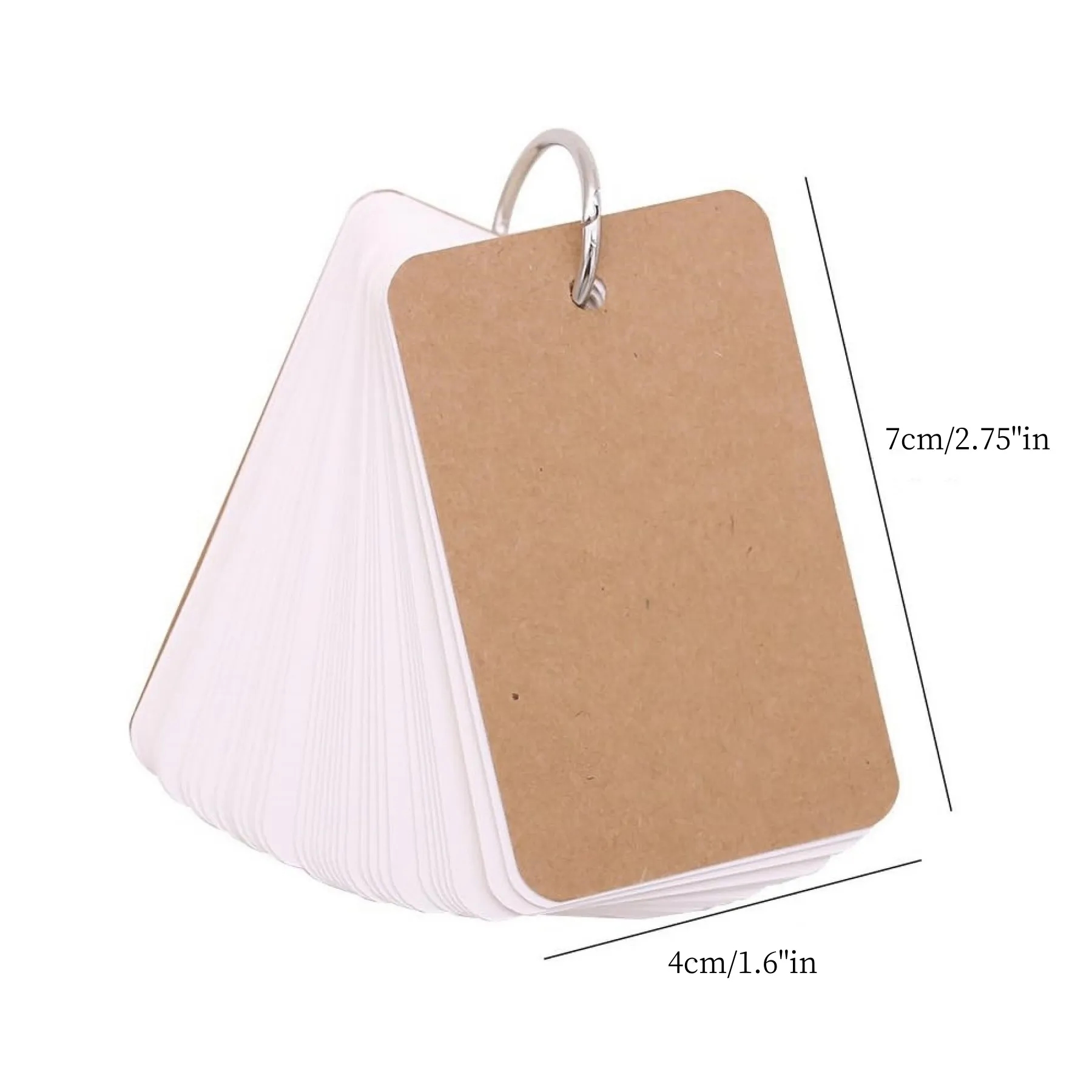 Kraft Index Cards with Binder Ring 6