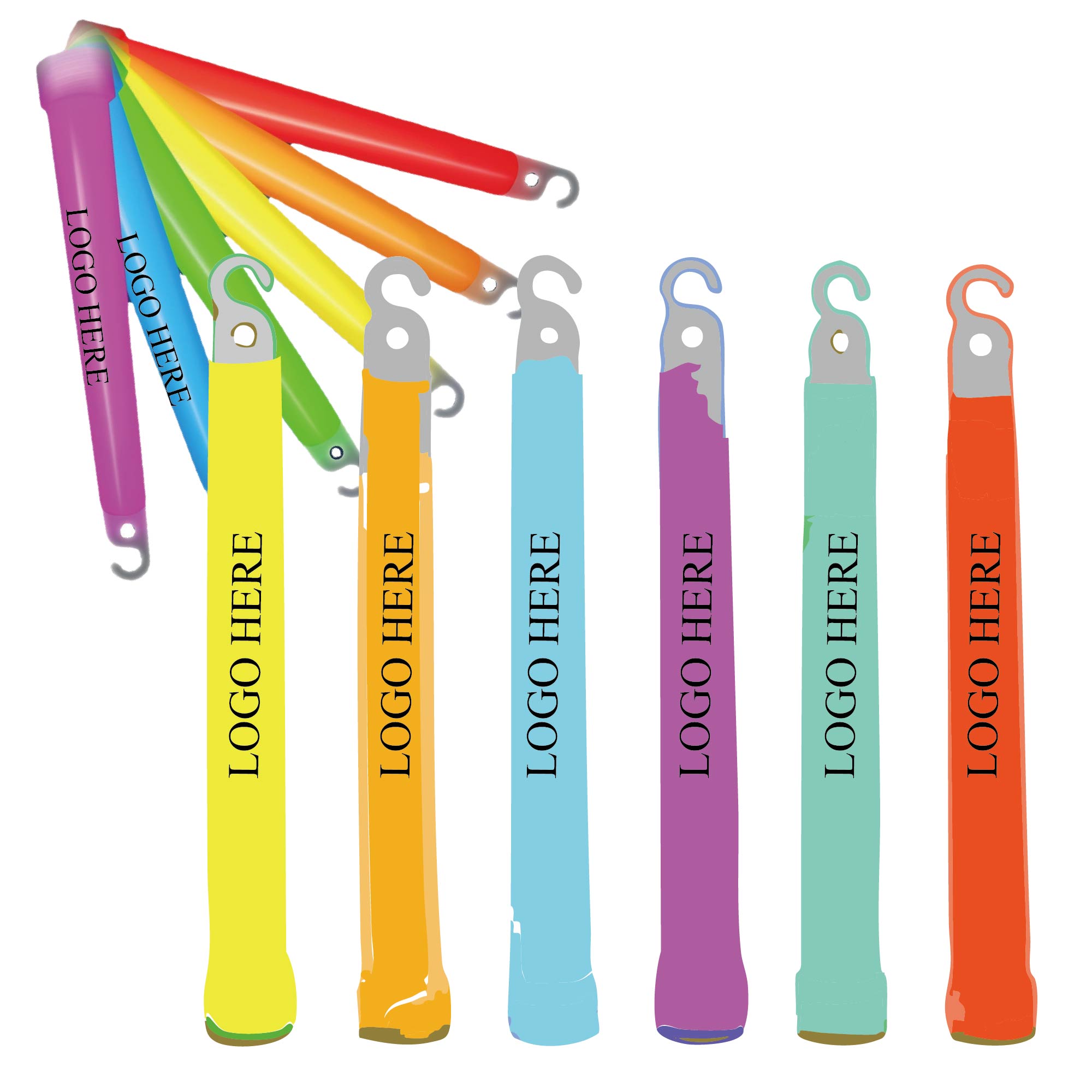 6" Glow Sticks with Long-Lasting Light 1