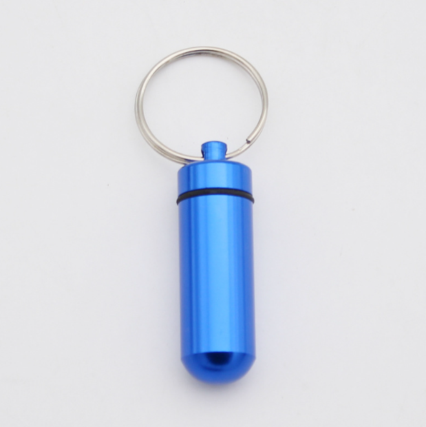 Aluminum Alloy Pill Storage Keychain 6
