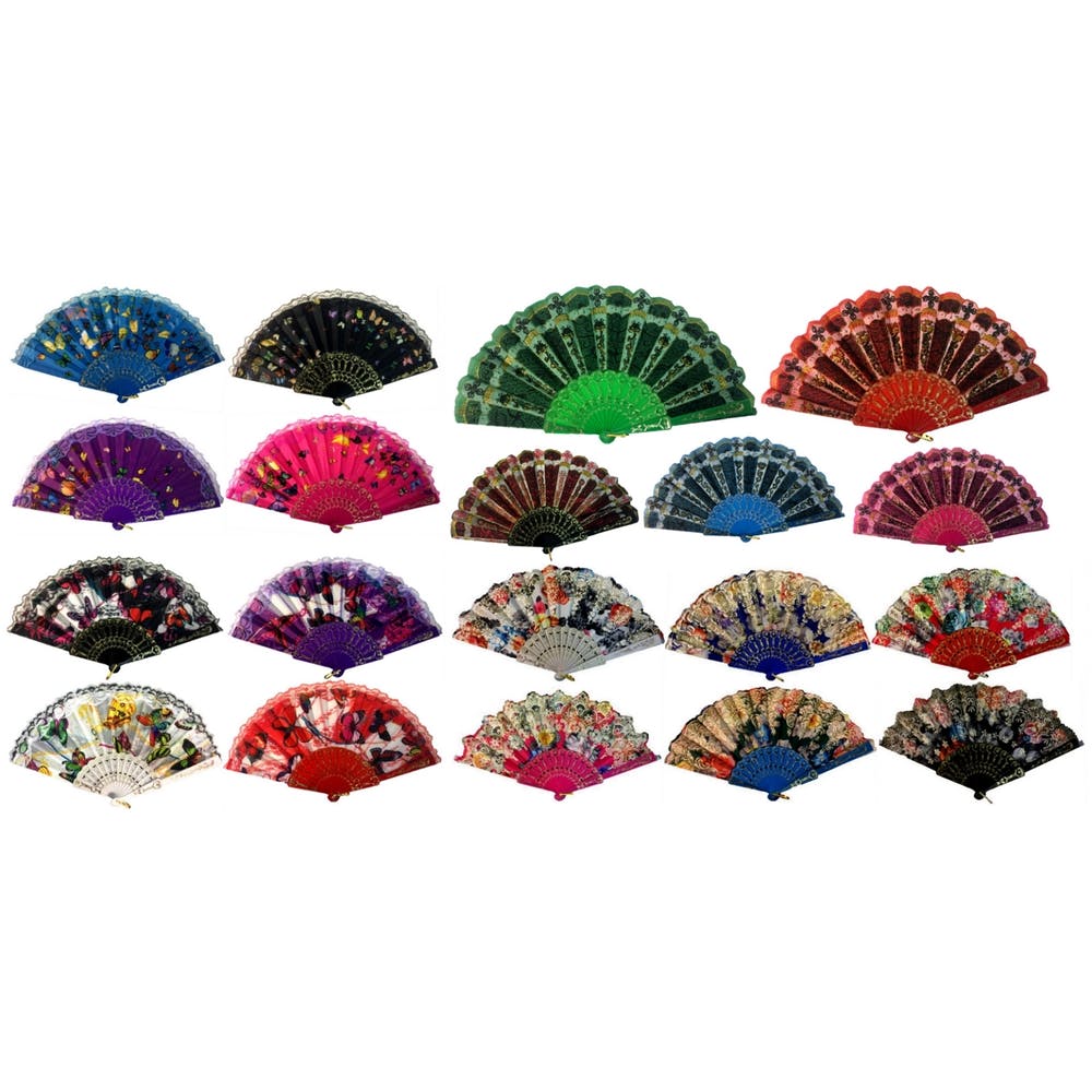 Floral Hand Fans - Assorted 3