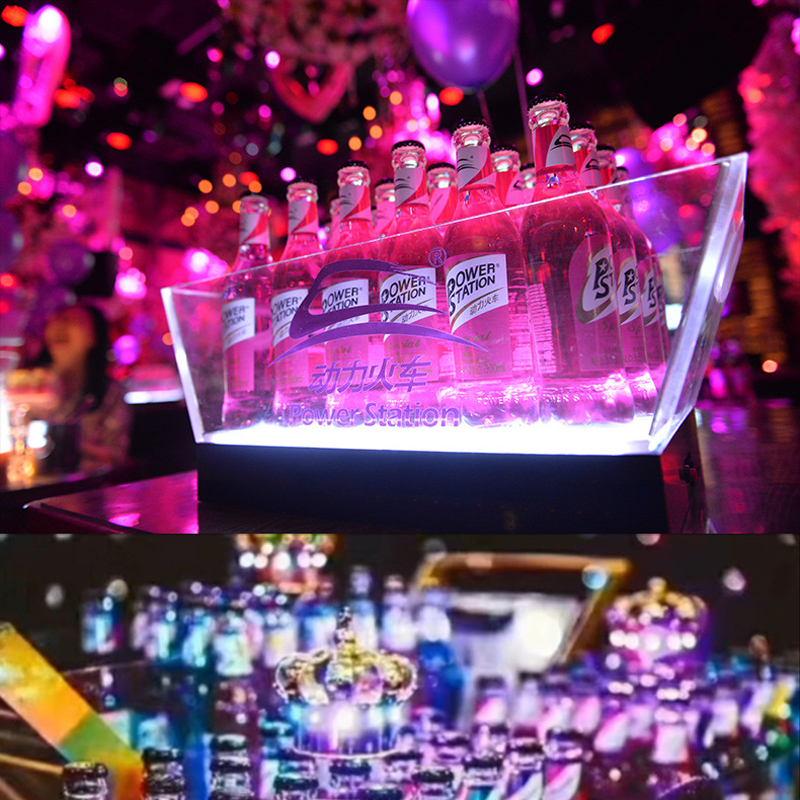 24pcs Bottle Trapezoidal Colorful Gradient Led Ice Bucket 1