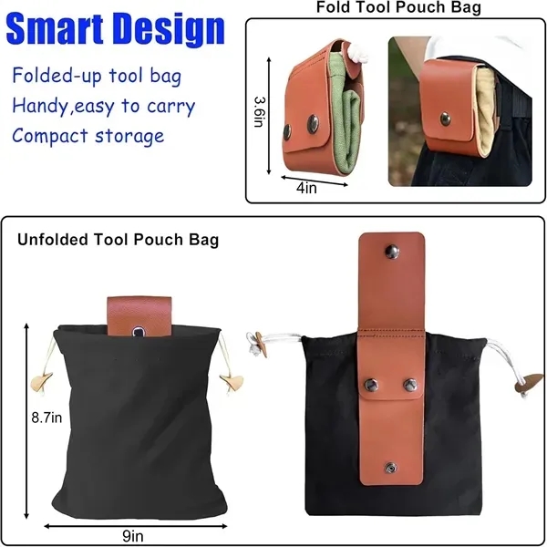 Foldable Canvas Foraging Waist Bag 2