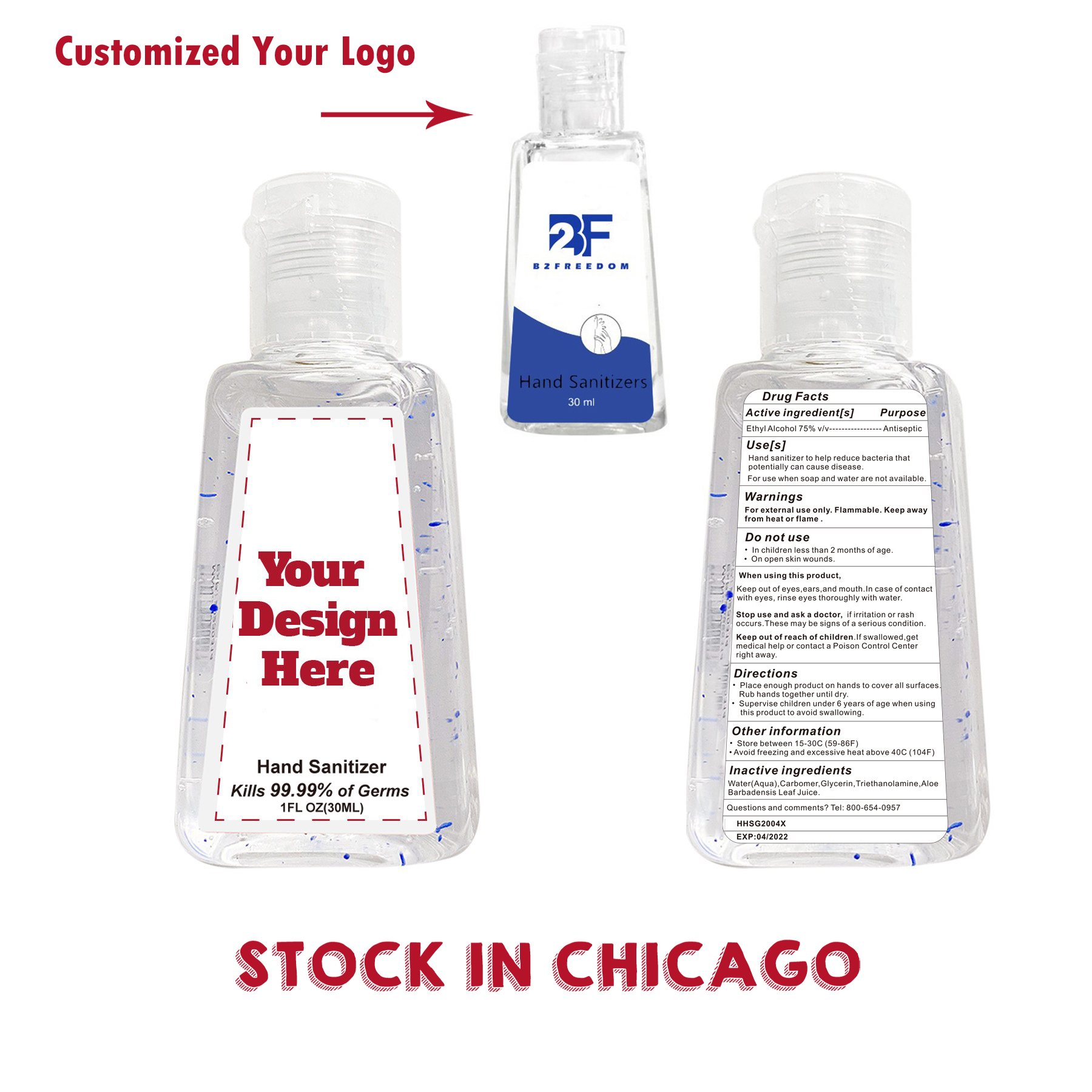 Hand Sanitizer Gel 1 oz (30ml)