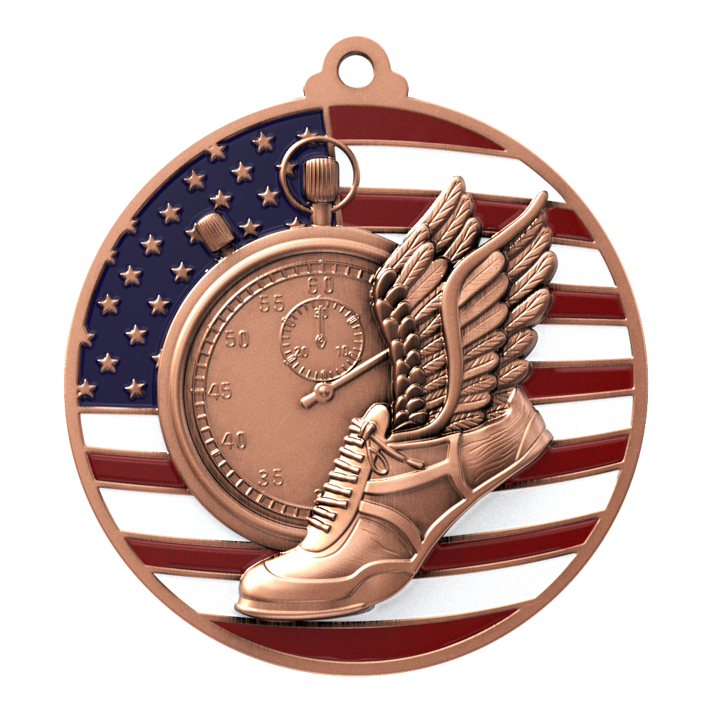 Track Patriotic Medallion (2-3/4") 3