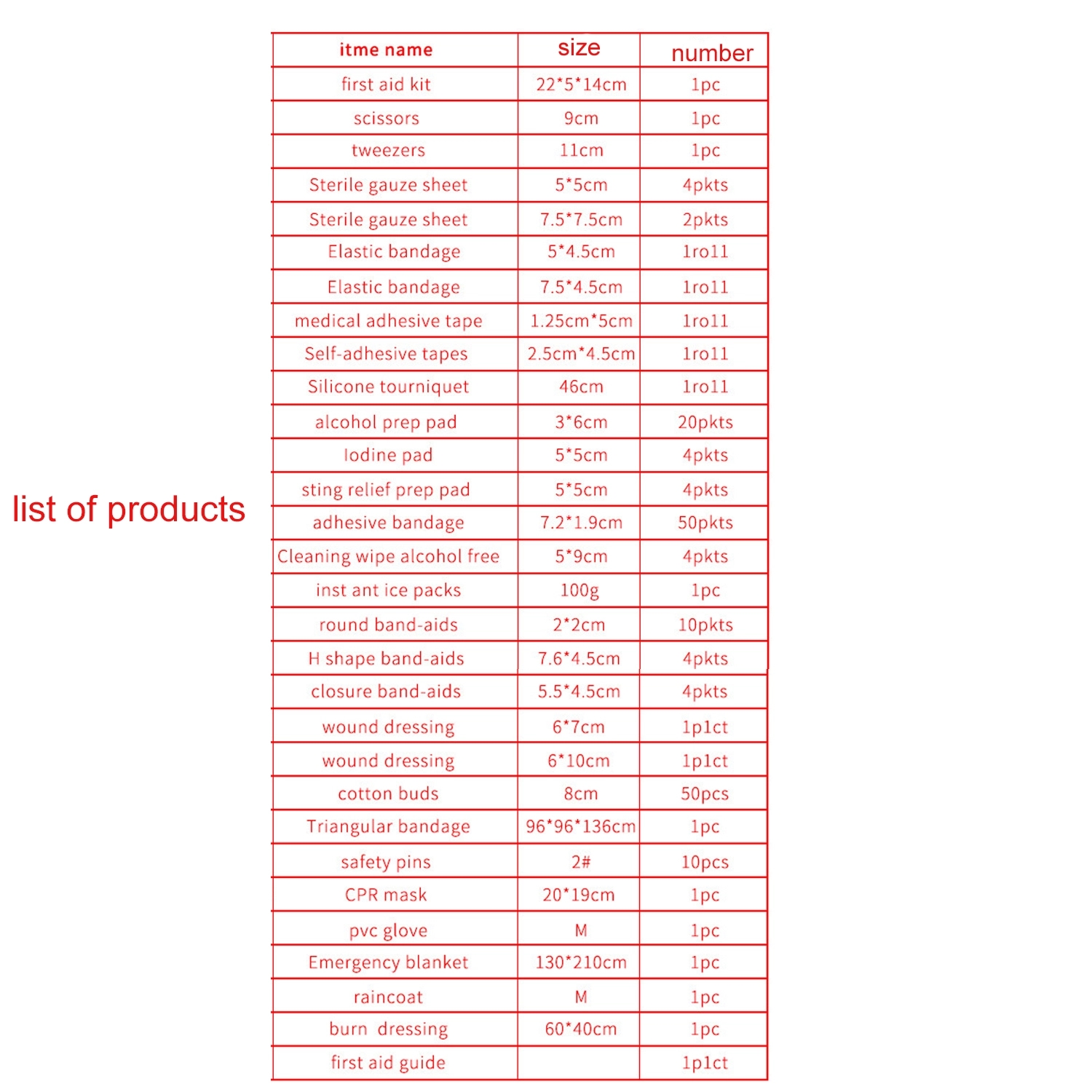 184 Pieces Pocket First Aid Kit 1