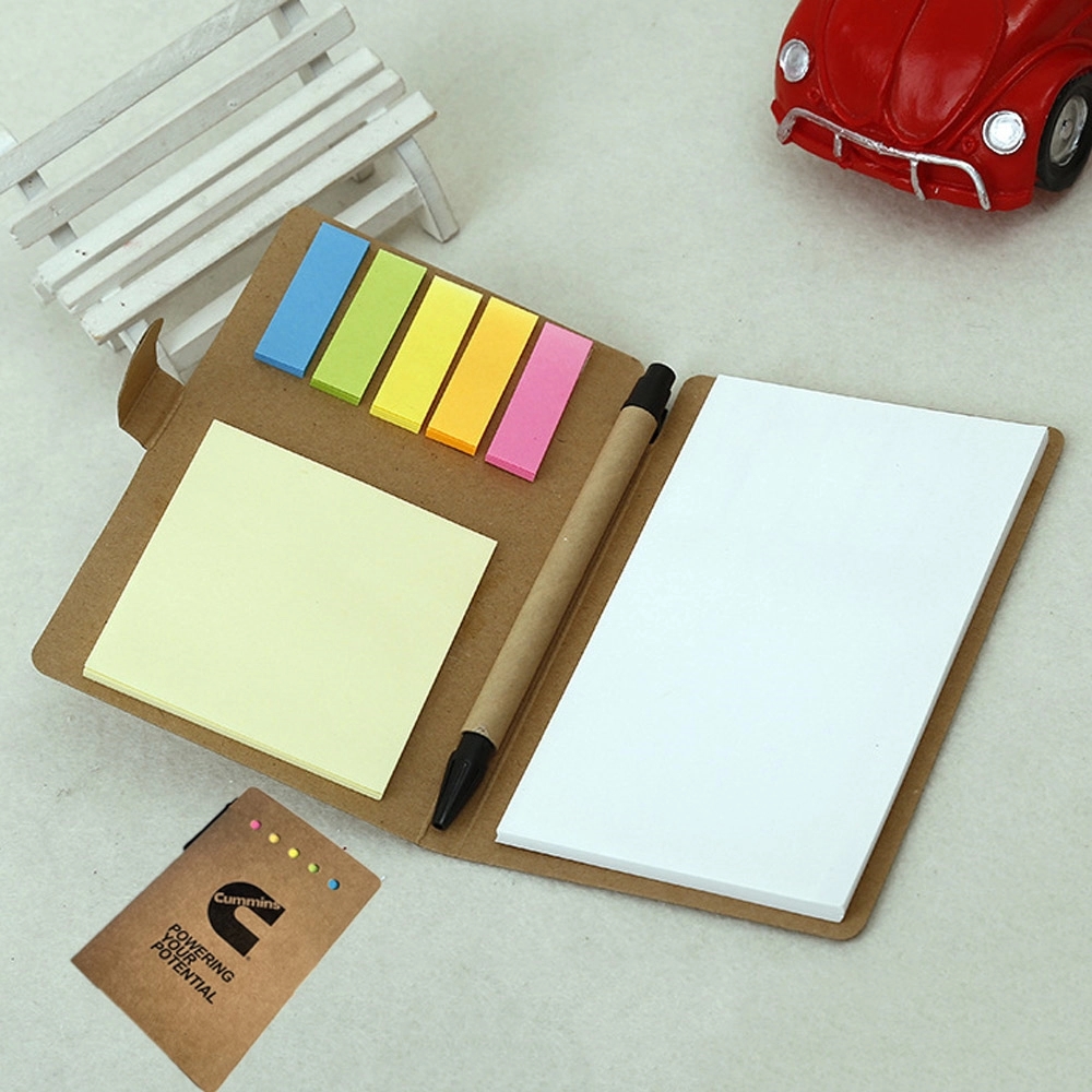 Kraft Paper Cover Notepad with Pen Spiral Notebook 2