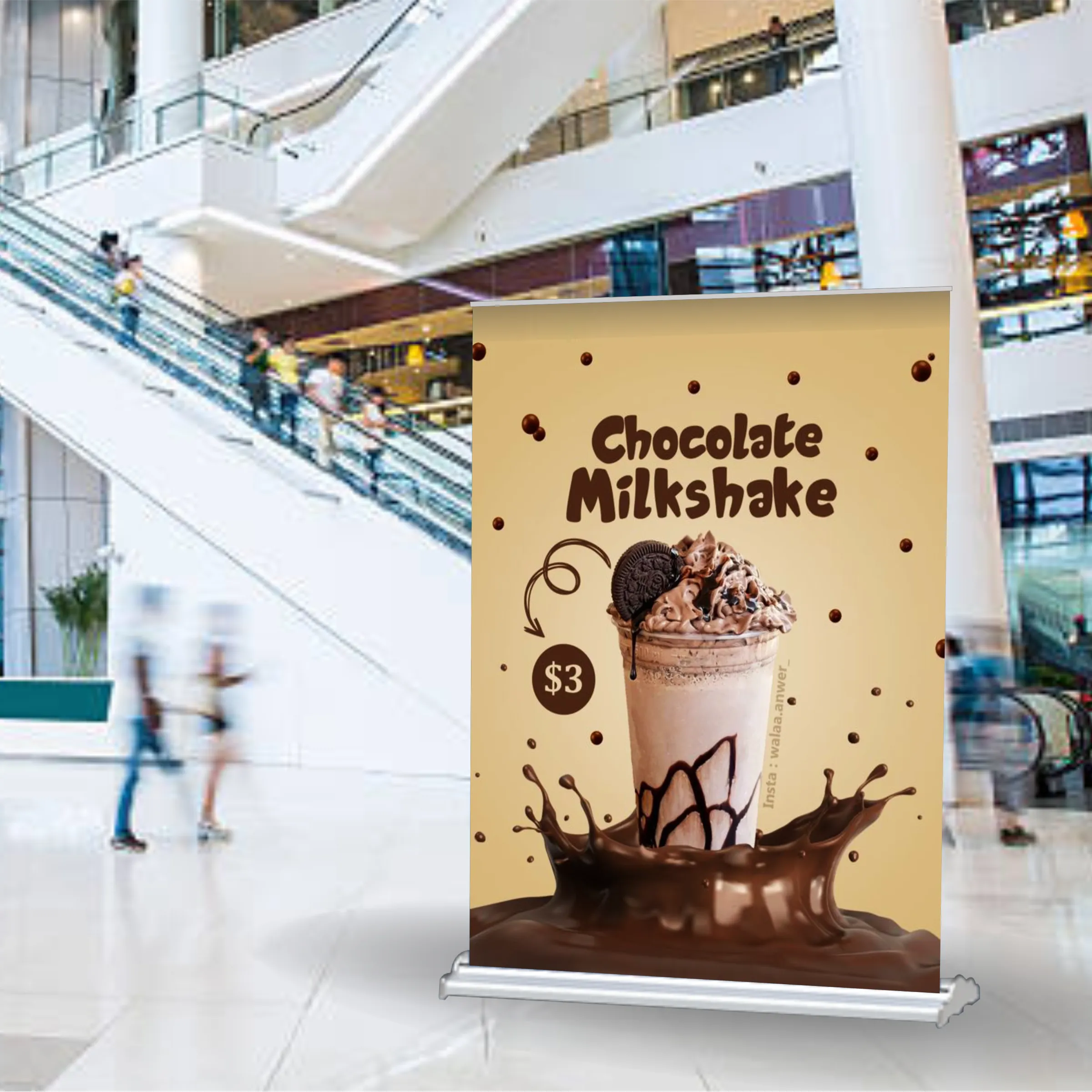 60" x 80" Wide Standard Retractable Banner w Stand 9