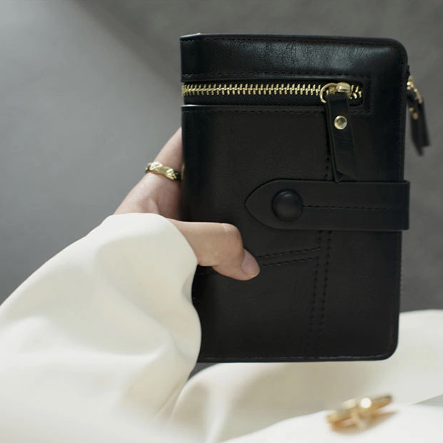 Women's PU Leather Short Zipper Purse 9