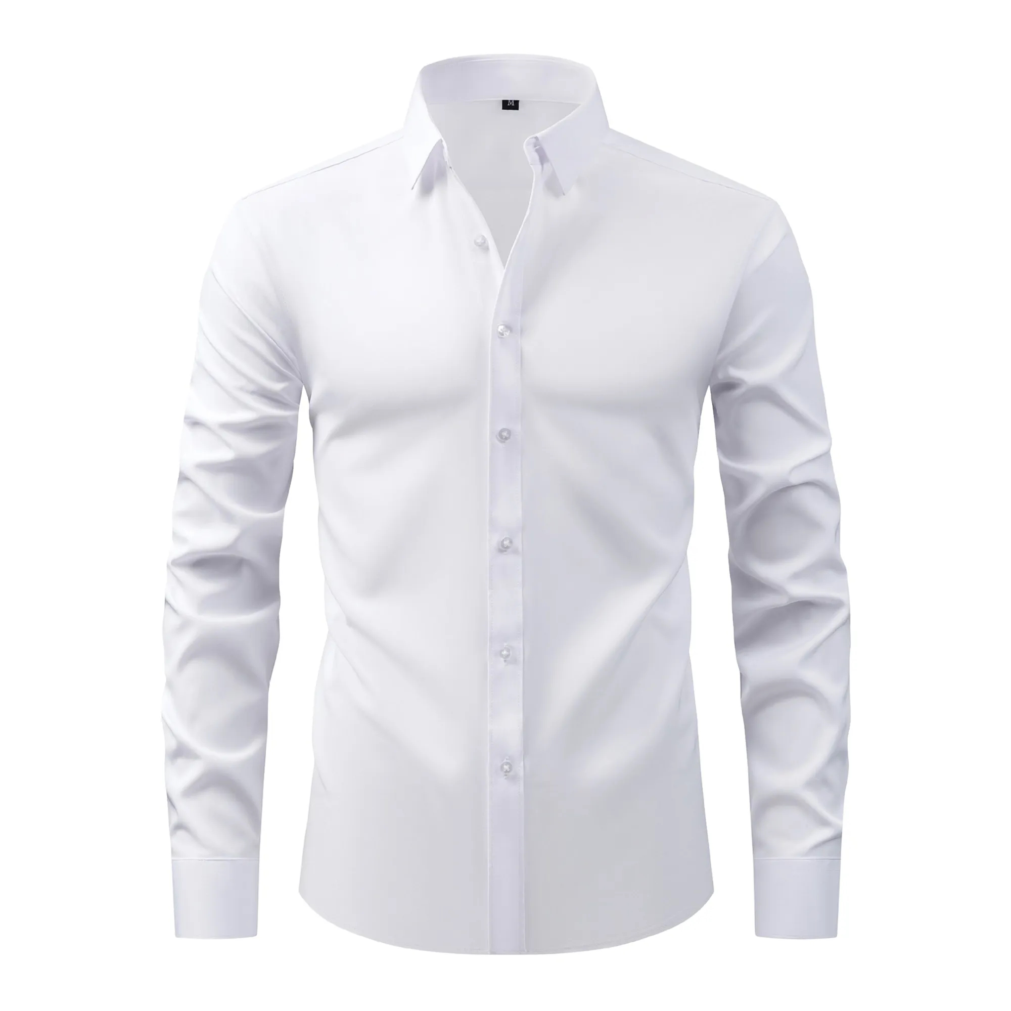 Non-Iron Wrinkle-Resistant Business Solid Color Shirt 10