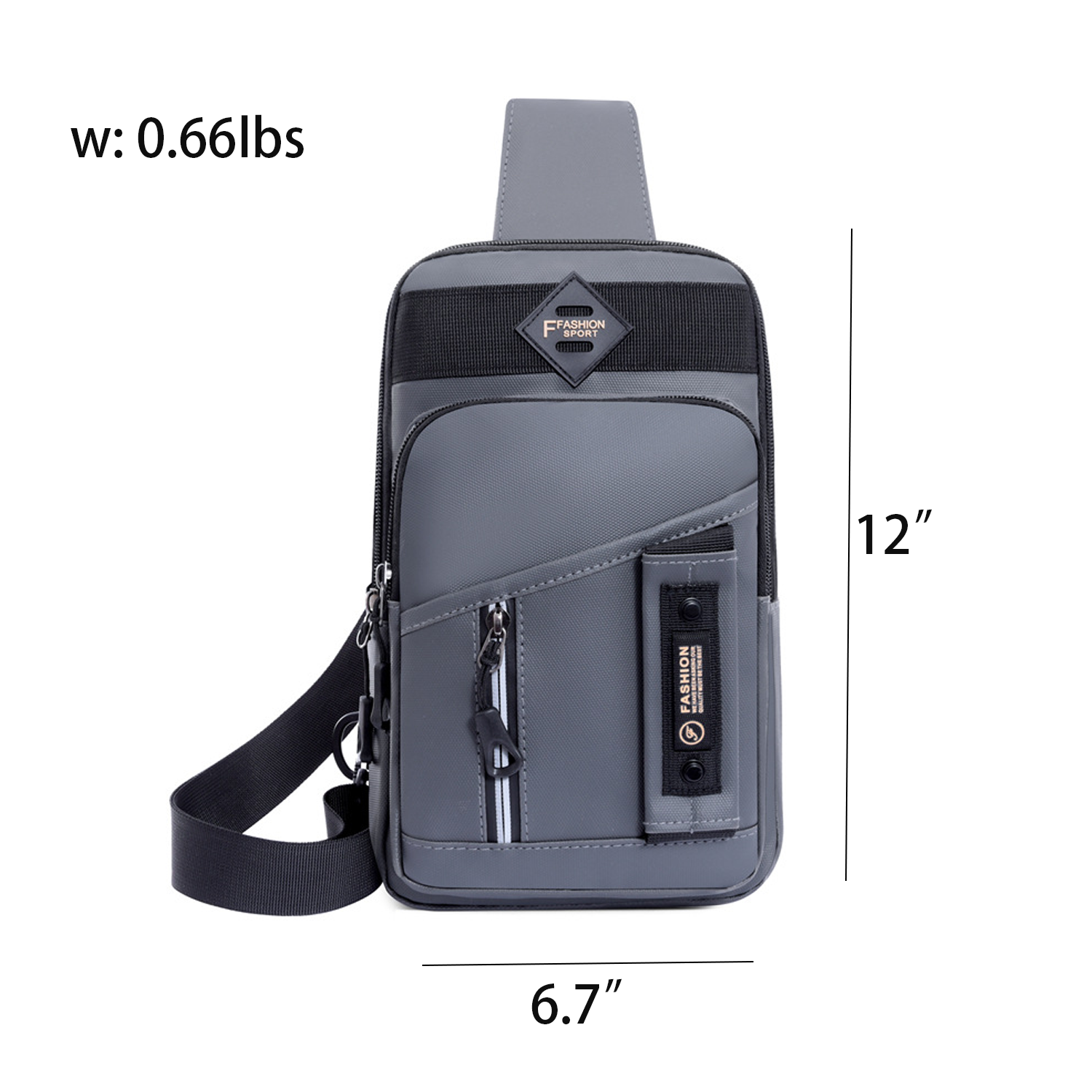 Mens Fashionable Nylon Crossbody Sling Bag 7