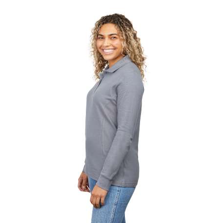 PALO Long Sleeve 100% Cotton Pique Polo - Women's 27