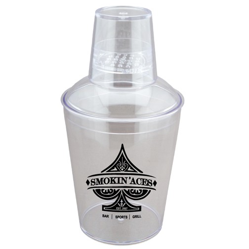 18 oz. Clear Plastic Cocktail Shaker 2