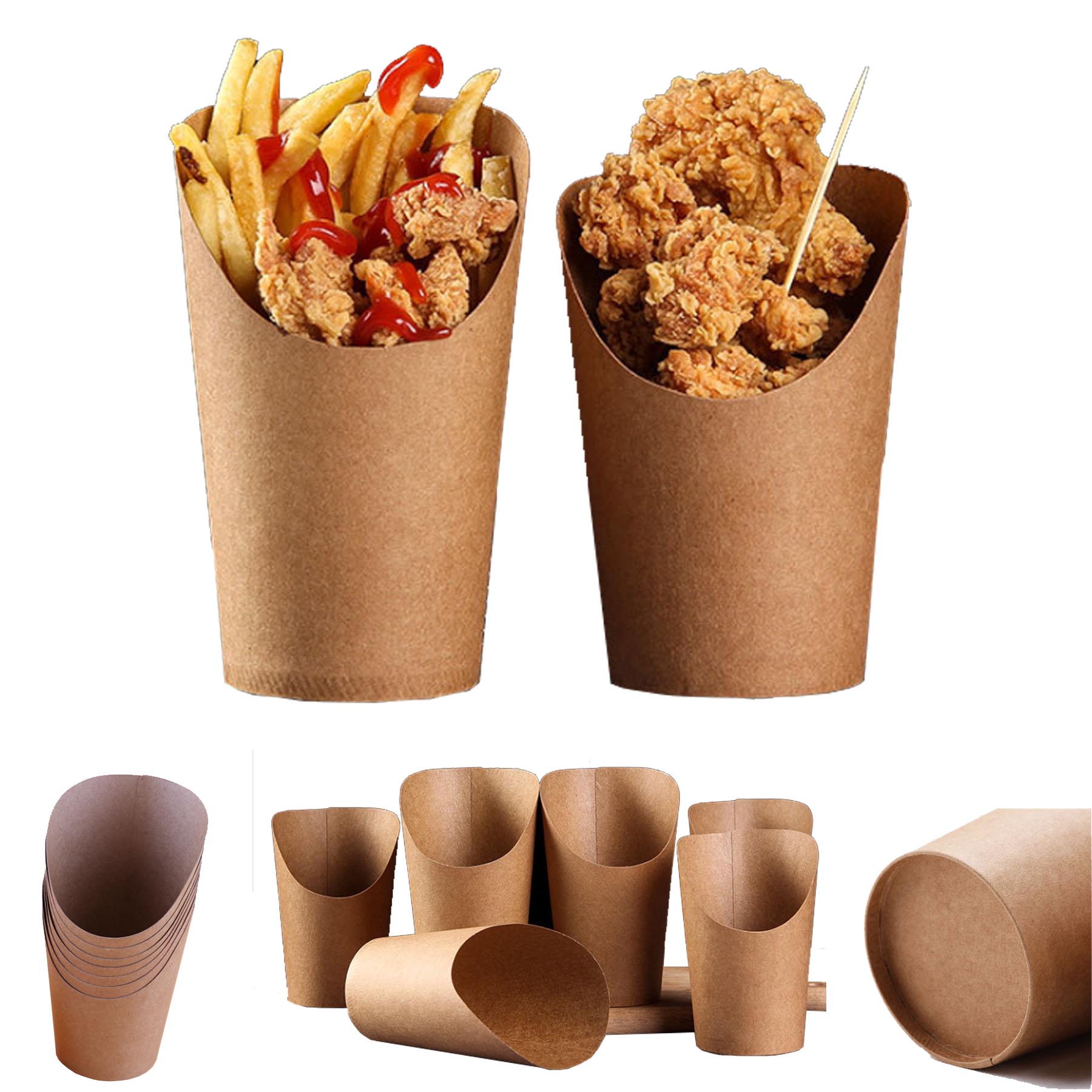 14oz-French Fries Kraft Paper Cups 2