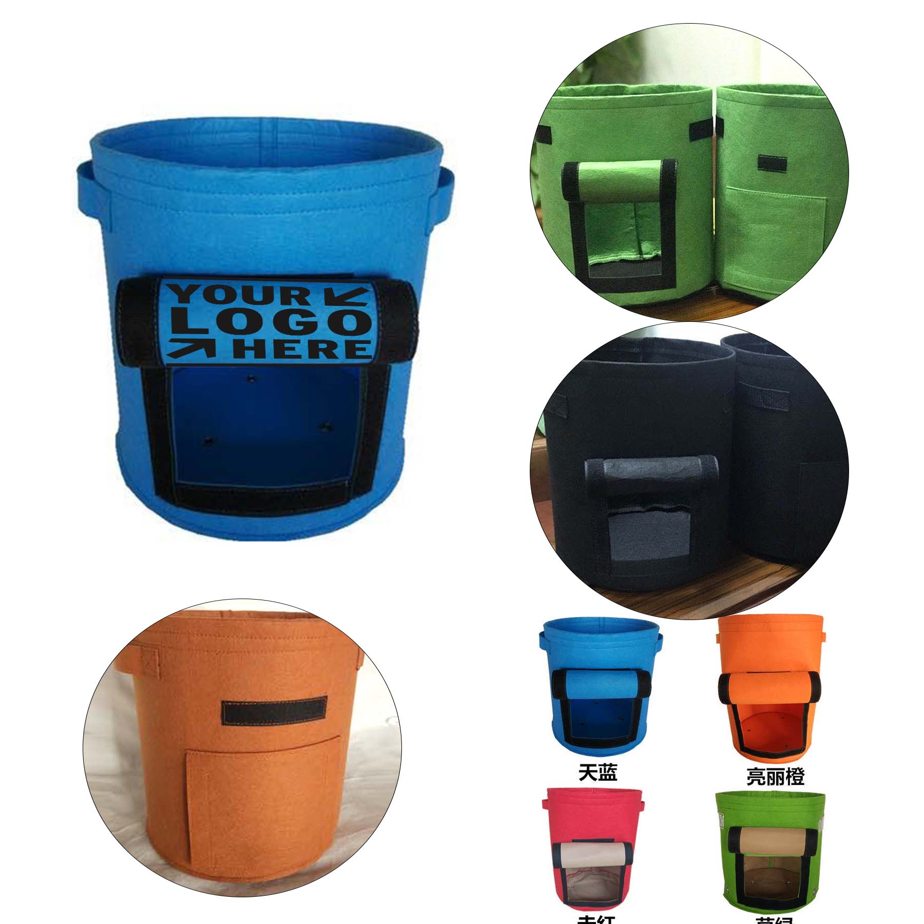 10 Gallon Potato Tomato Planter Pot Vegetables Grow Bag with Handle 2