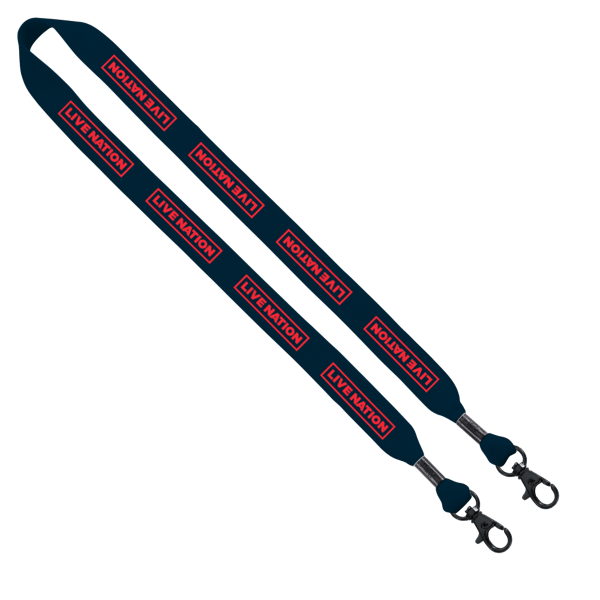 3/4" Cotton Double Lobster Clip Lanyard 49