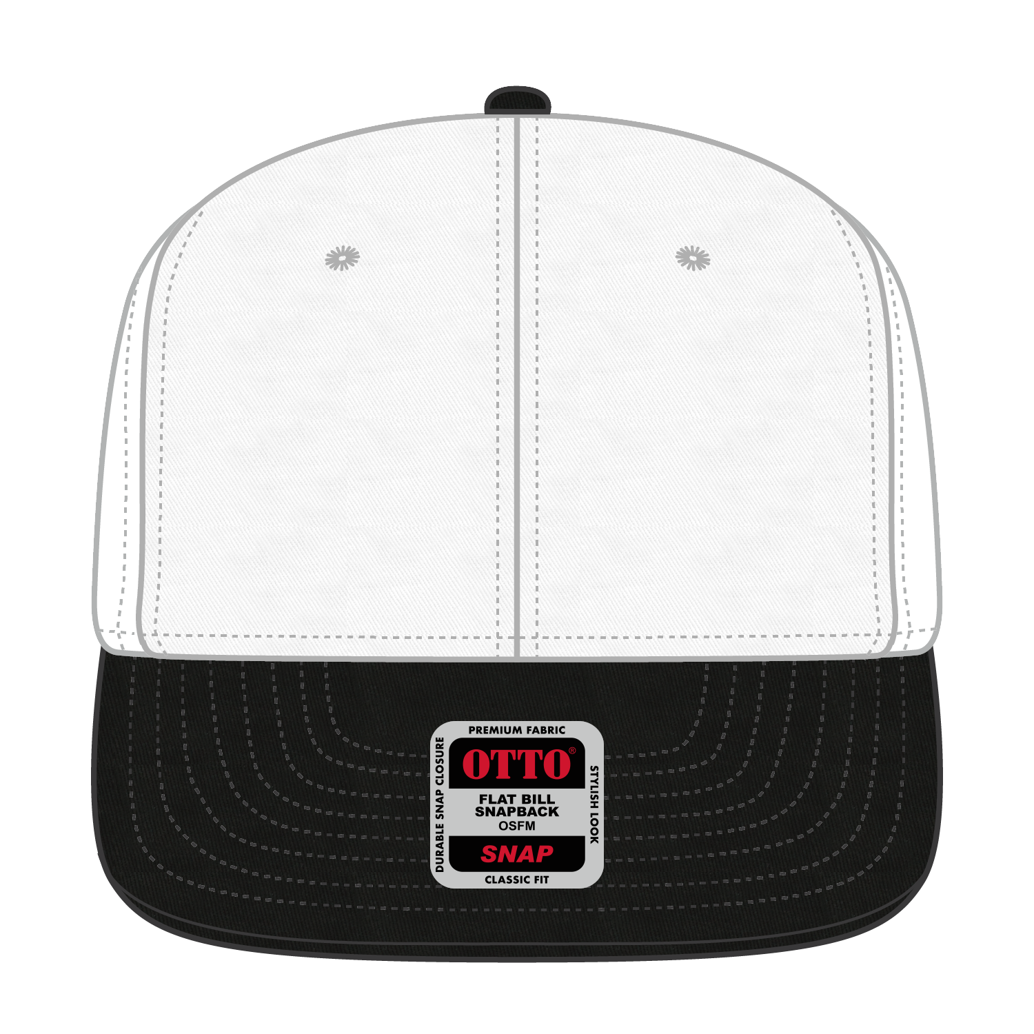 OTTO CAP® OTTO SNAP 6 Panel Pro Style Snapback Hat 6