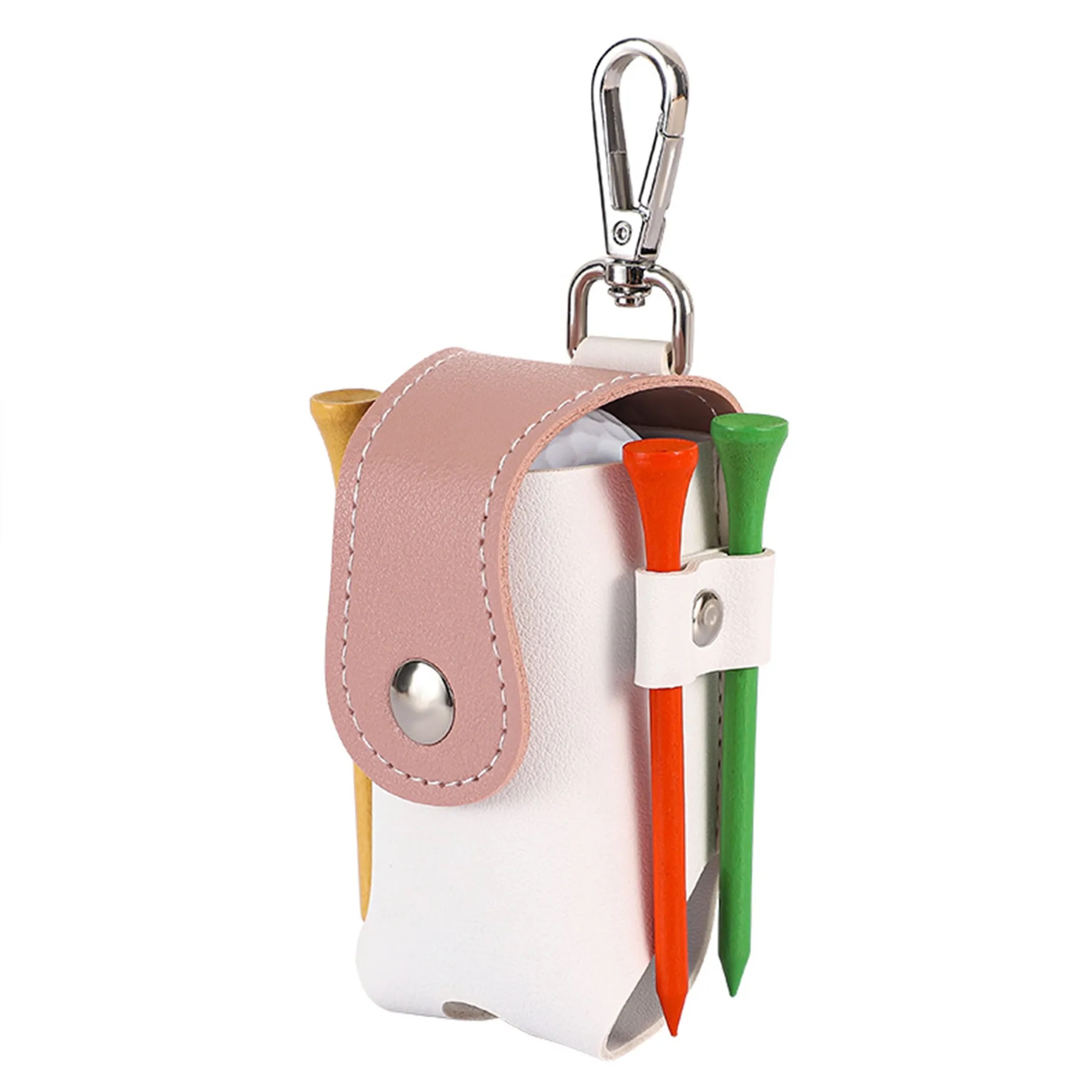 Color matching PU leather golf ball bag 6