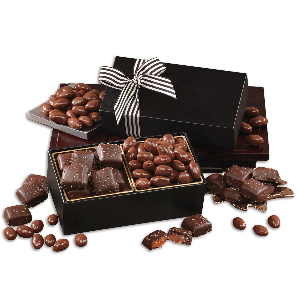 Chocolate Splendor with Chocolate Sea Salt Caramels & Chocolate Covered Almonds 3