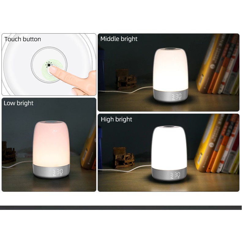 Led Wake Up Light Support Alarm Clock Function With Colorful 4