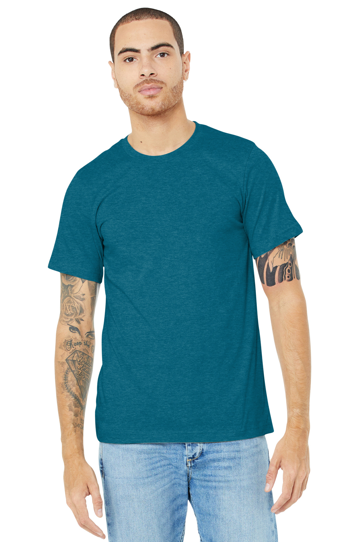 BELLA+CANVAS Unisex Heather CVC Short Sleeve Tee. BC3001CVC 536