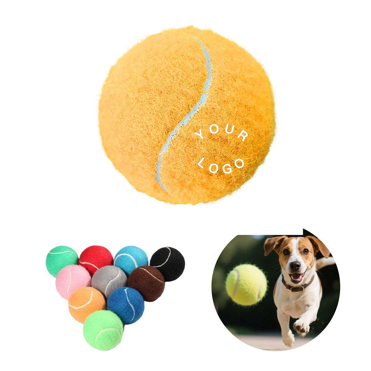 Pet Safe Rubber Tennis Ball for Active Dogs 8