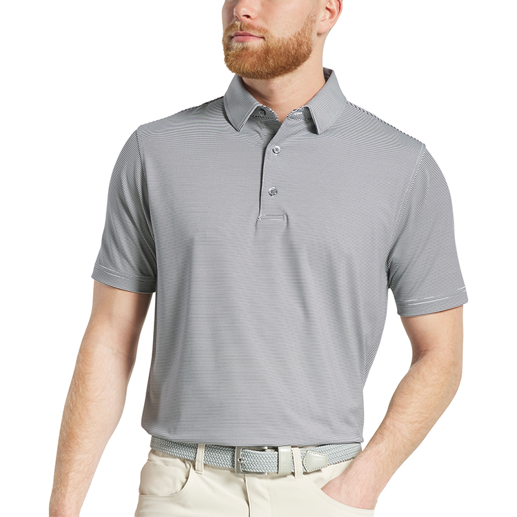 FootJoy MicroFeeder Stripe Lisle - Self Collar Polo 7