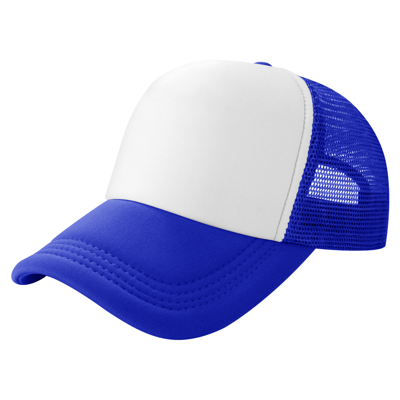 Curved Brim 5-Panel Foam And Mesh Trucker Hat 5