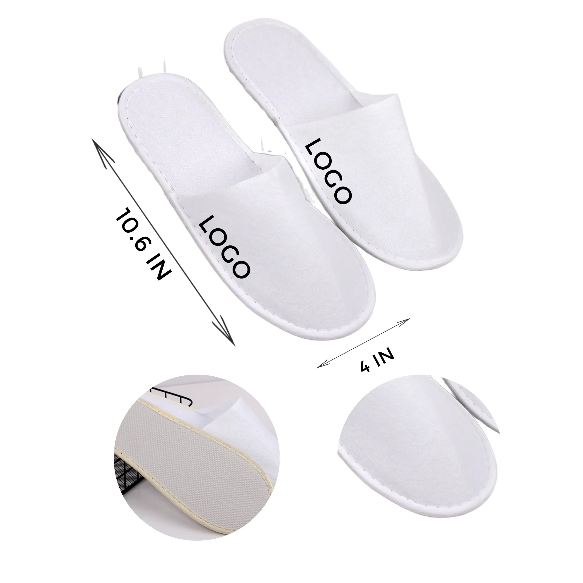 Hotel Brushed Fabric Slippers