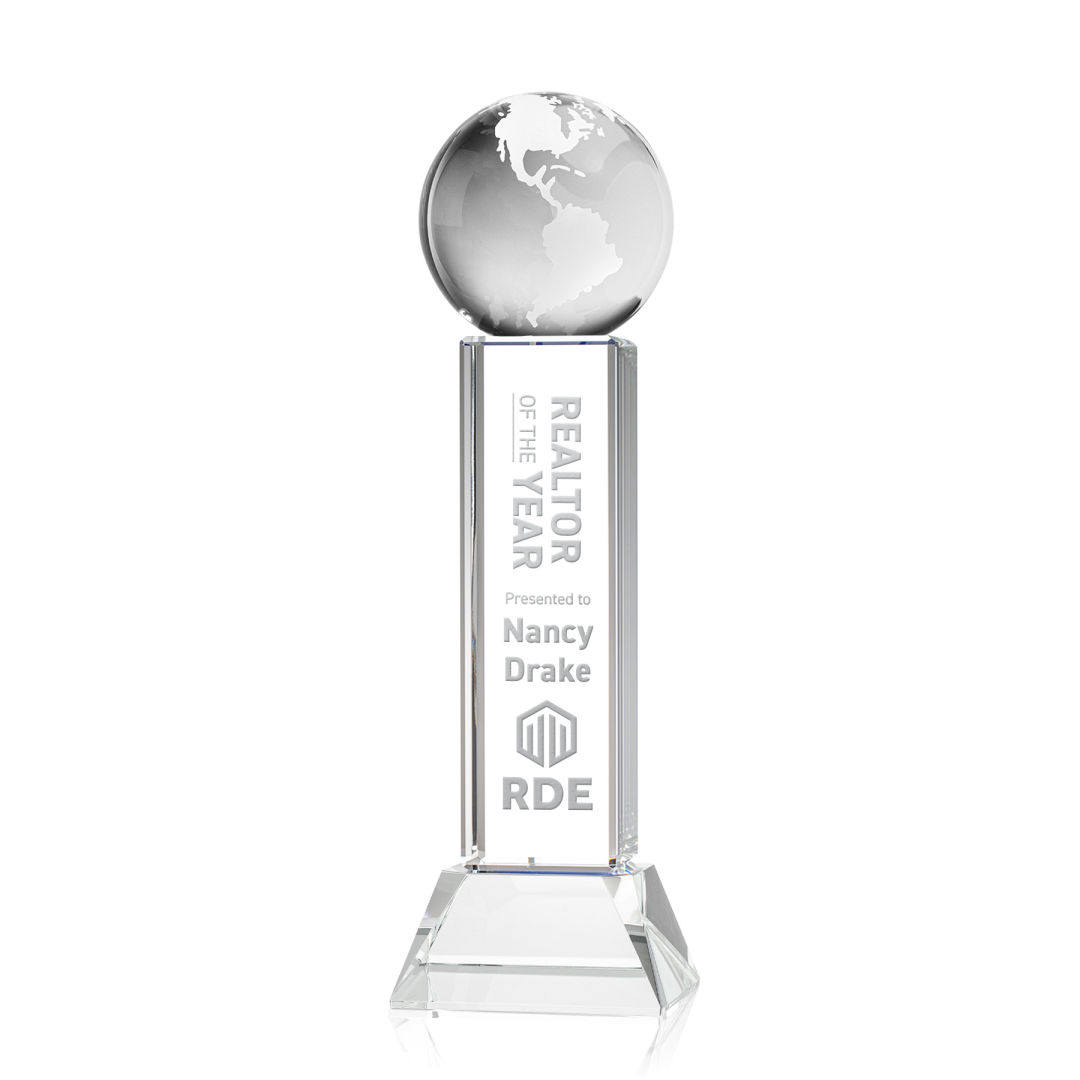 Globe Award on Stowe Base - Clear 3