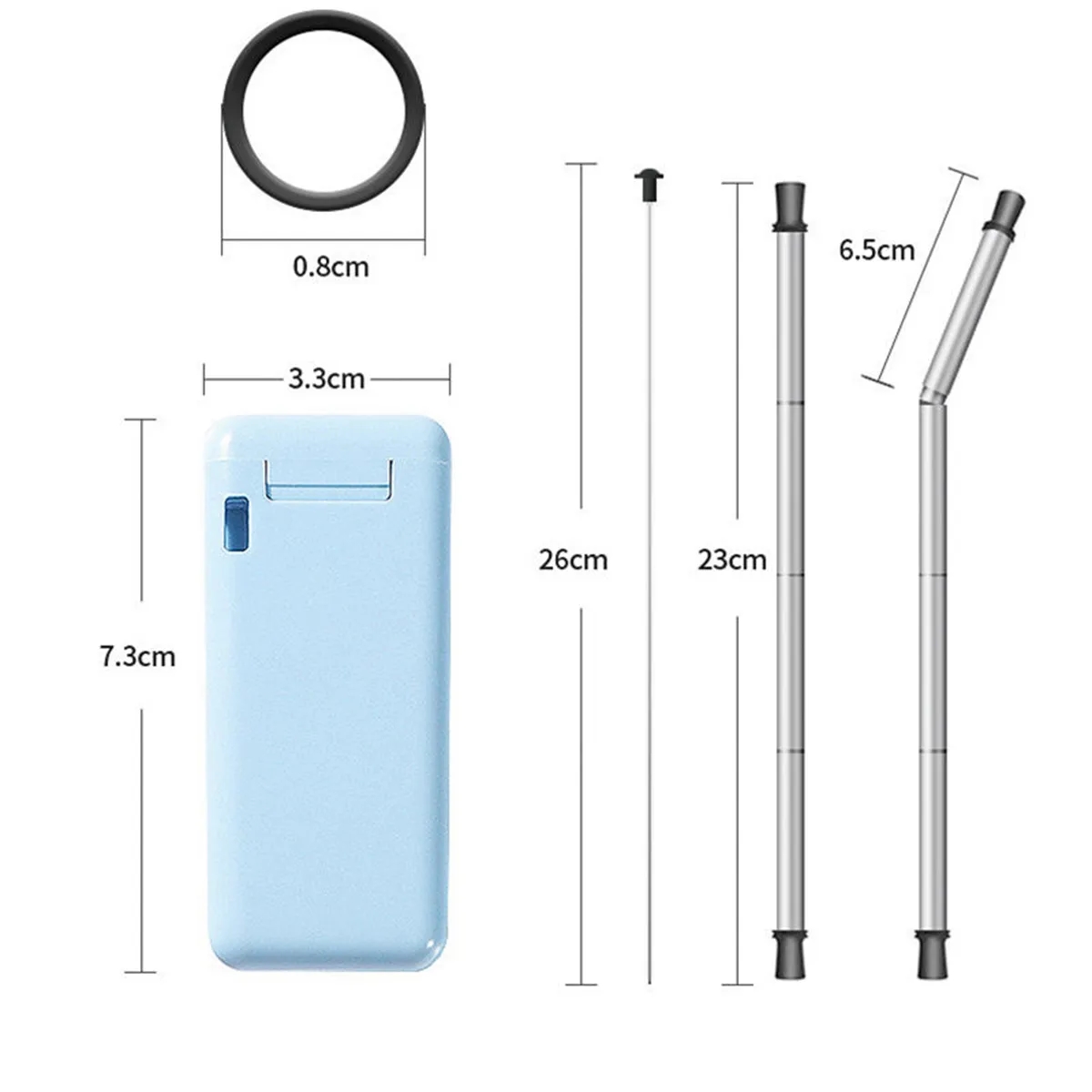 Reusable Stainless Steel Folding Straw 3