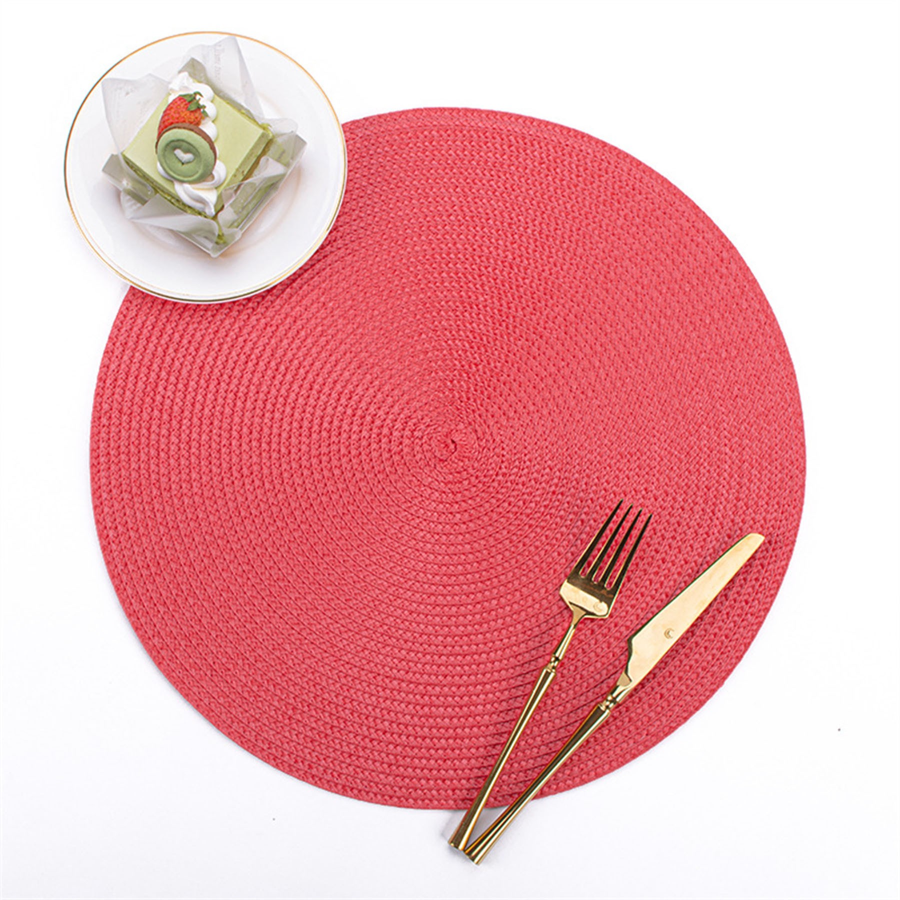 Round Hand Woven Place Mat 4
