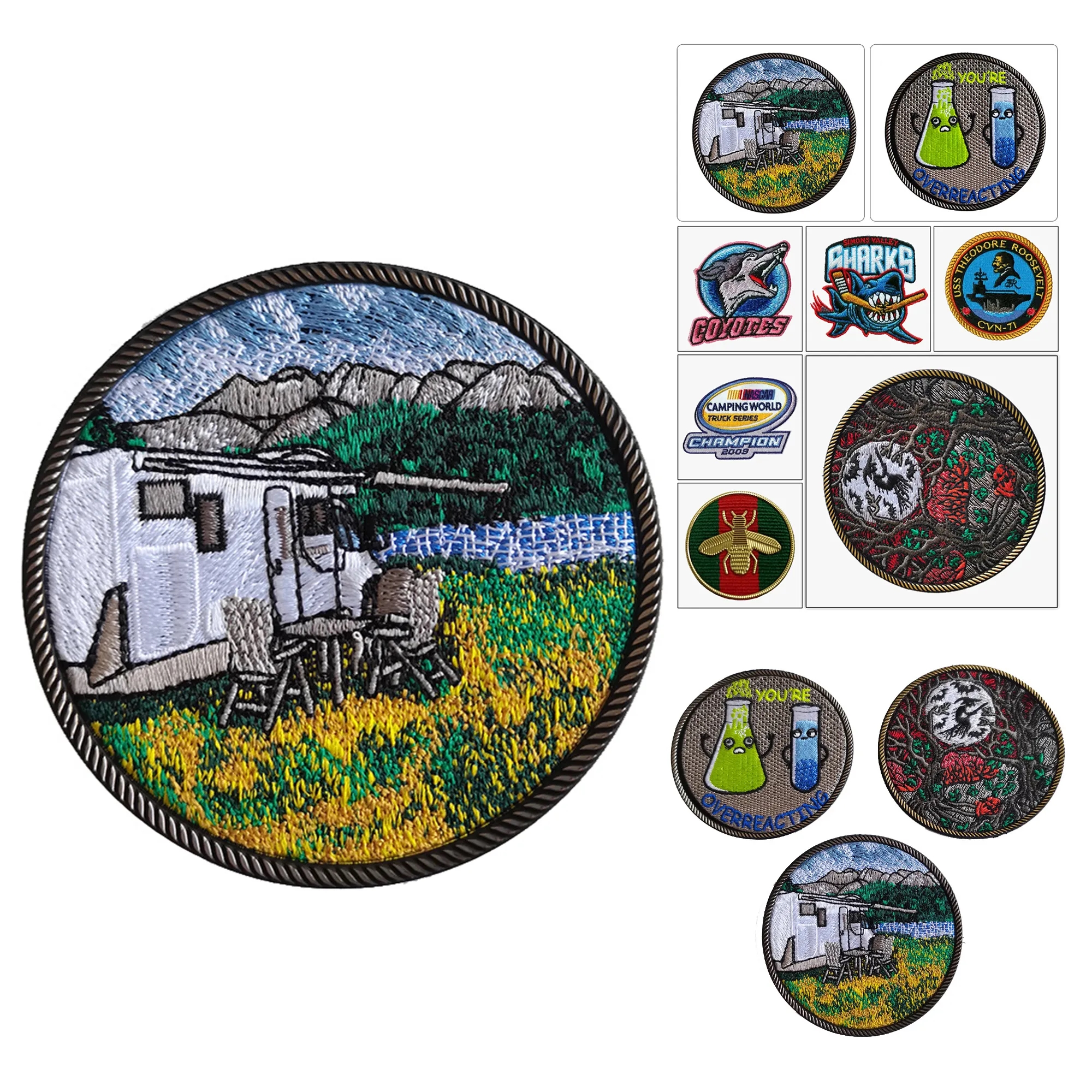 3 Inch Embroidered Patch with Heat Seal Backing 1