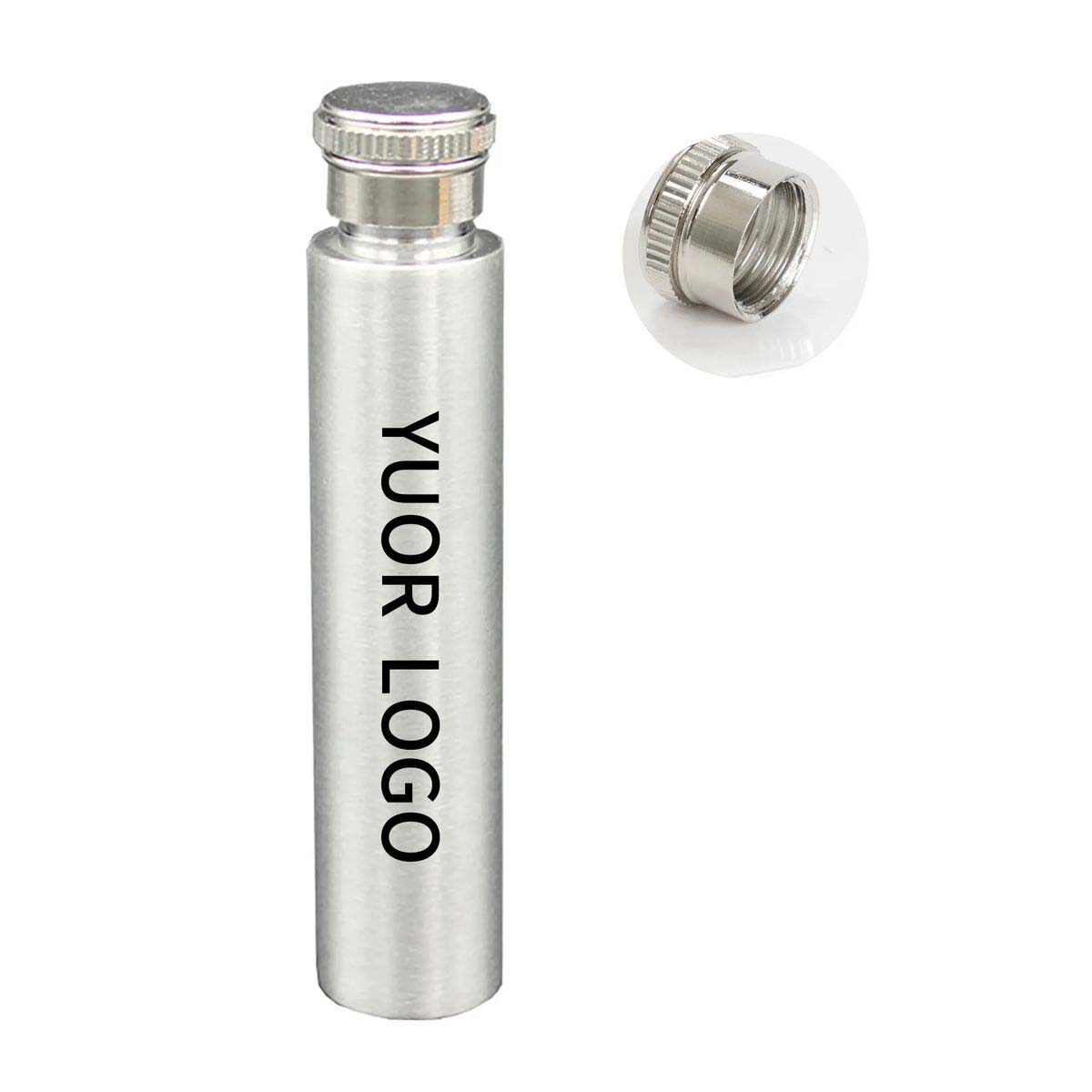 Durable Stainless Steel Mini Flask for Hiking, custom water bottle with logo imprint 2