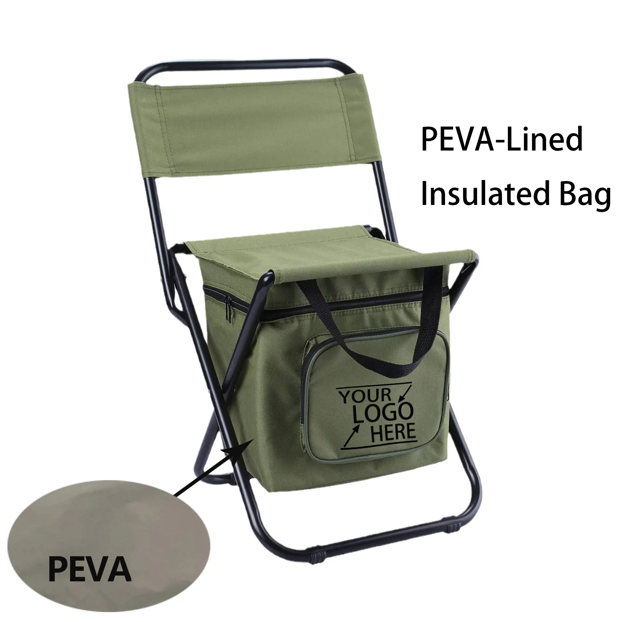 Outdoor Insulated Folding Chair with Backrest 1