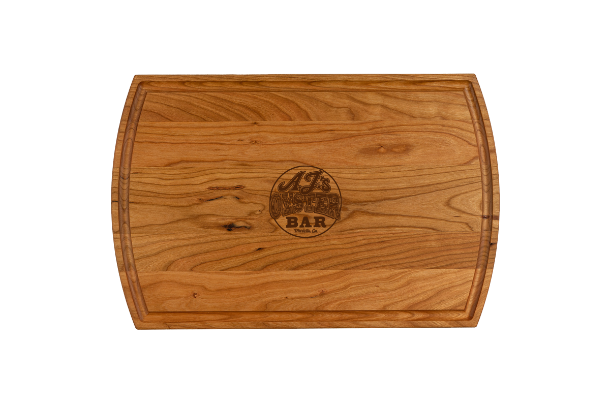 Large Cherry Arched Cutting Board with Juice Groove 16"x10"x3/4" 4