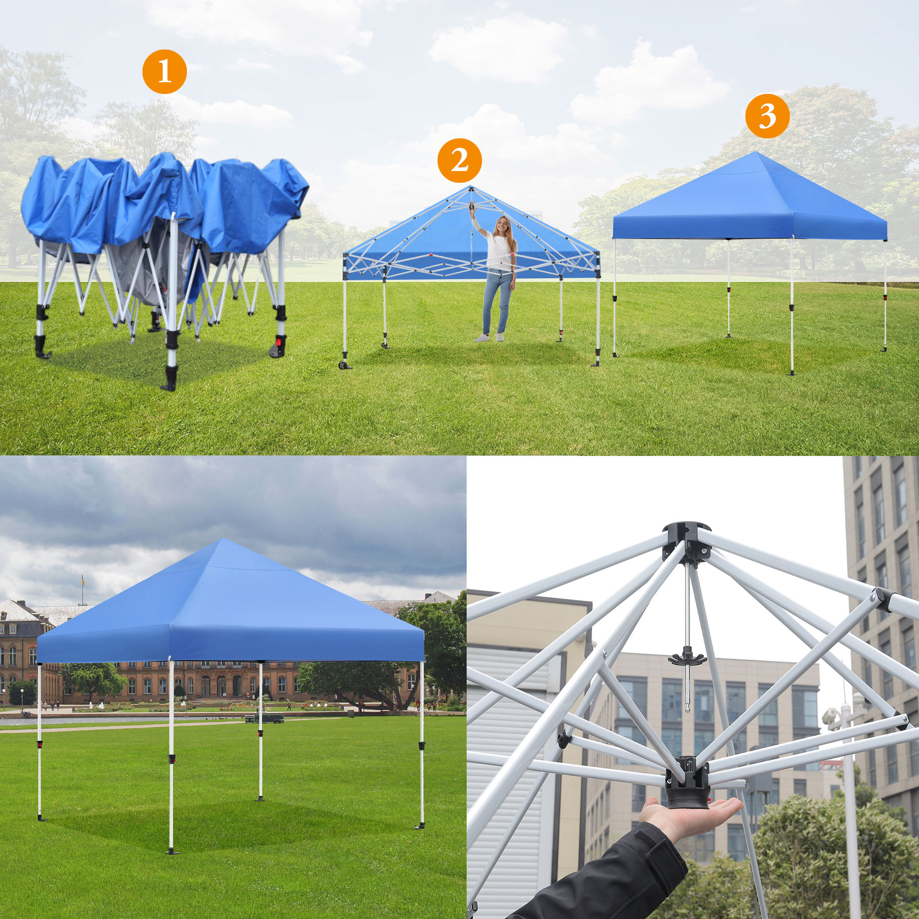 10'x10' Instant One-Push Custom Canopy Tent Kit 6