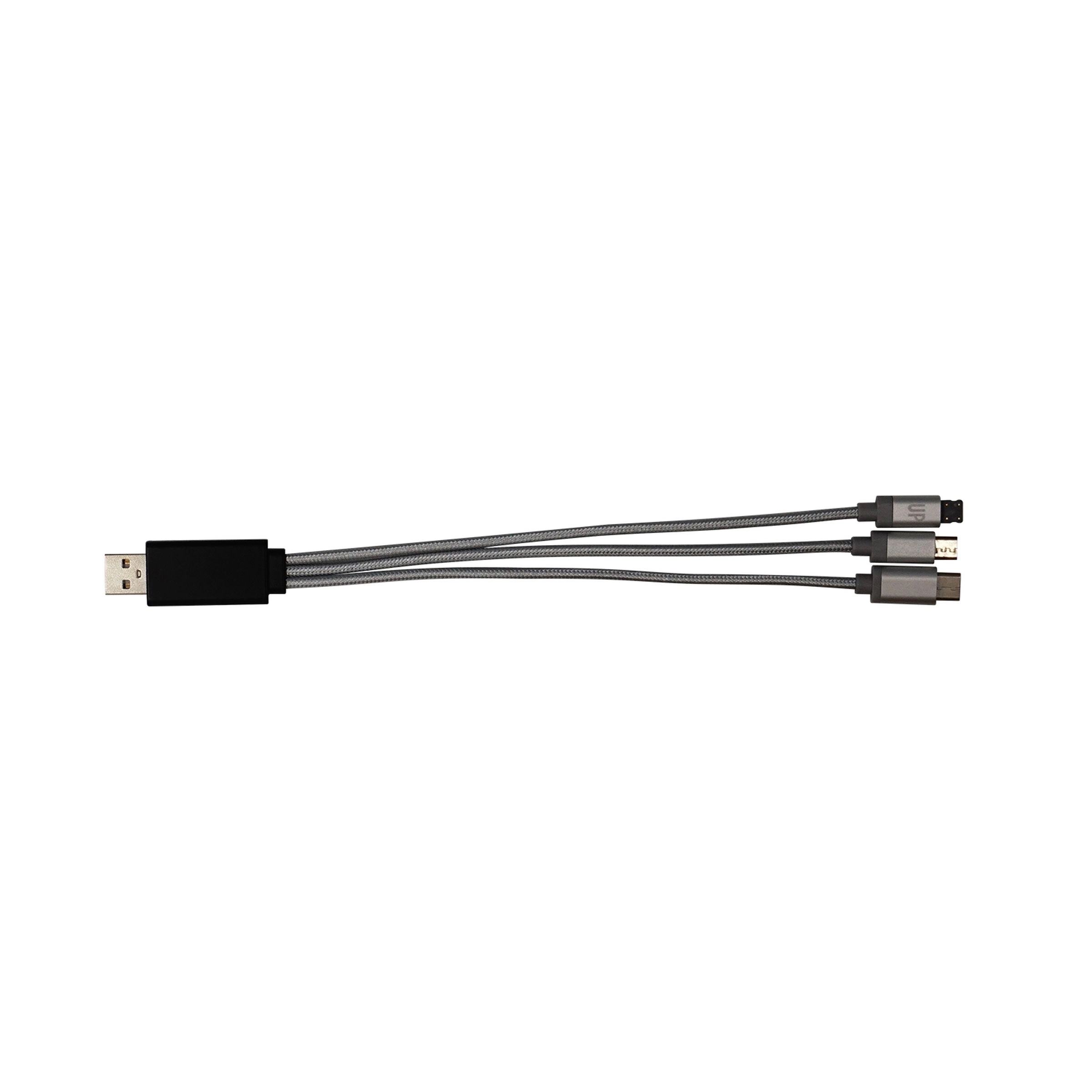 Metallic Light Up Logo Cable with Type C USB 2