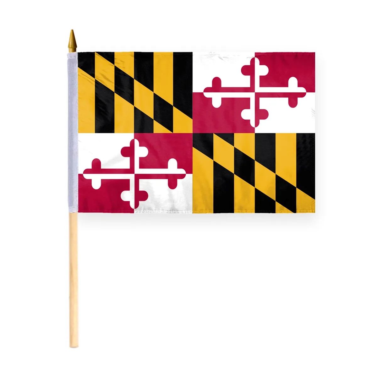 4"x6" & 12"x18'' Maryland ePoly Printed Stick Flags 3