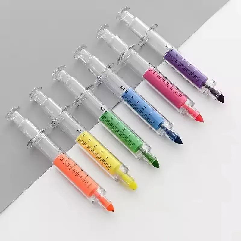 Syringe Ball Pens With Highlighter 2