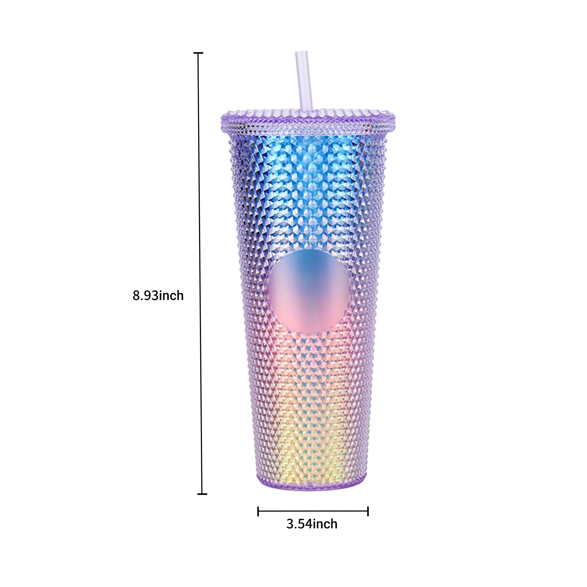 Plastic Tumbler with Handle and Reusable Straw 6