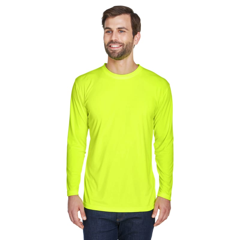 UltraClub Adult Cool & Dry Sport Long-Sleeve Performance Interlock T-Shirt 11