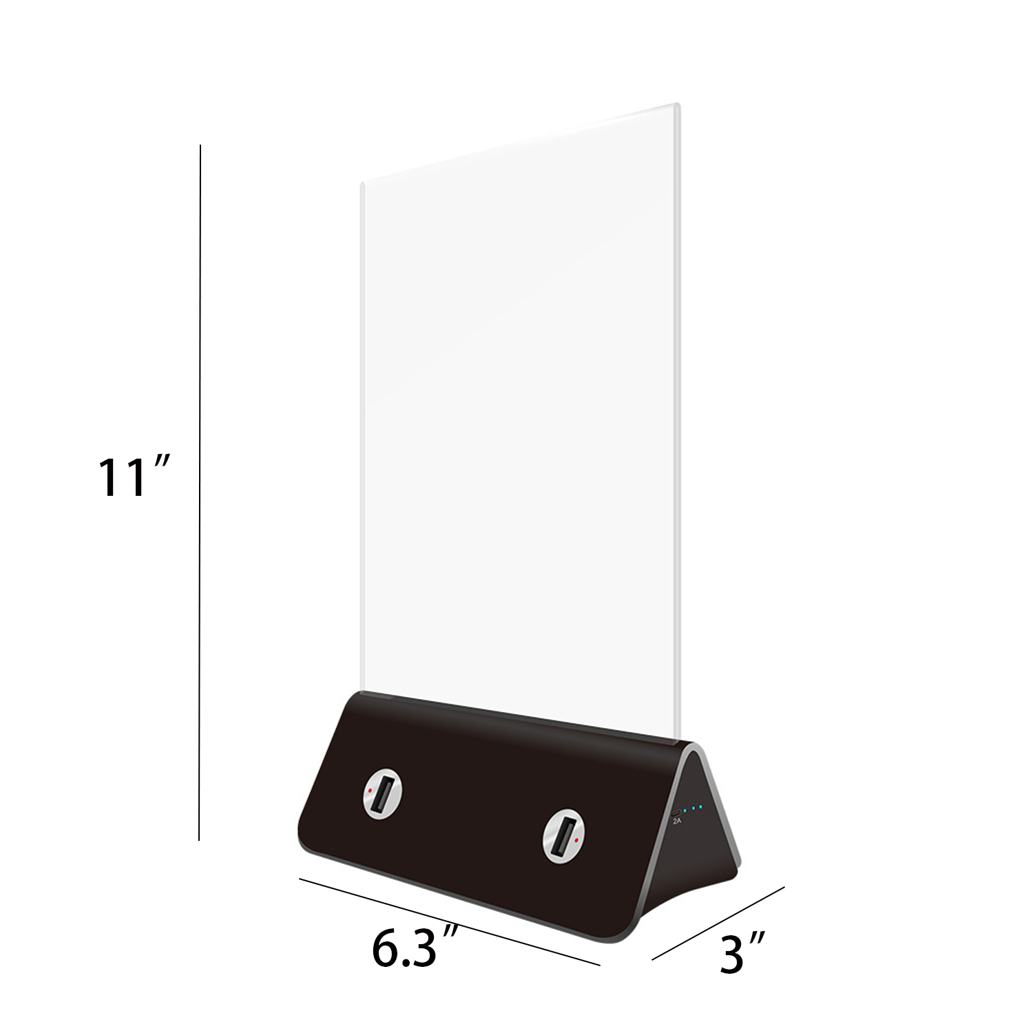 Custom USB Table Charger Tent Protable Menu Holder 2