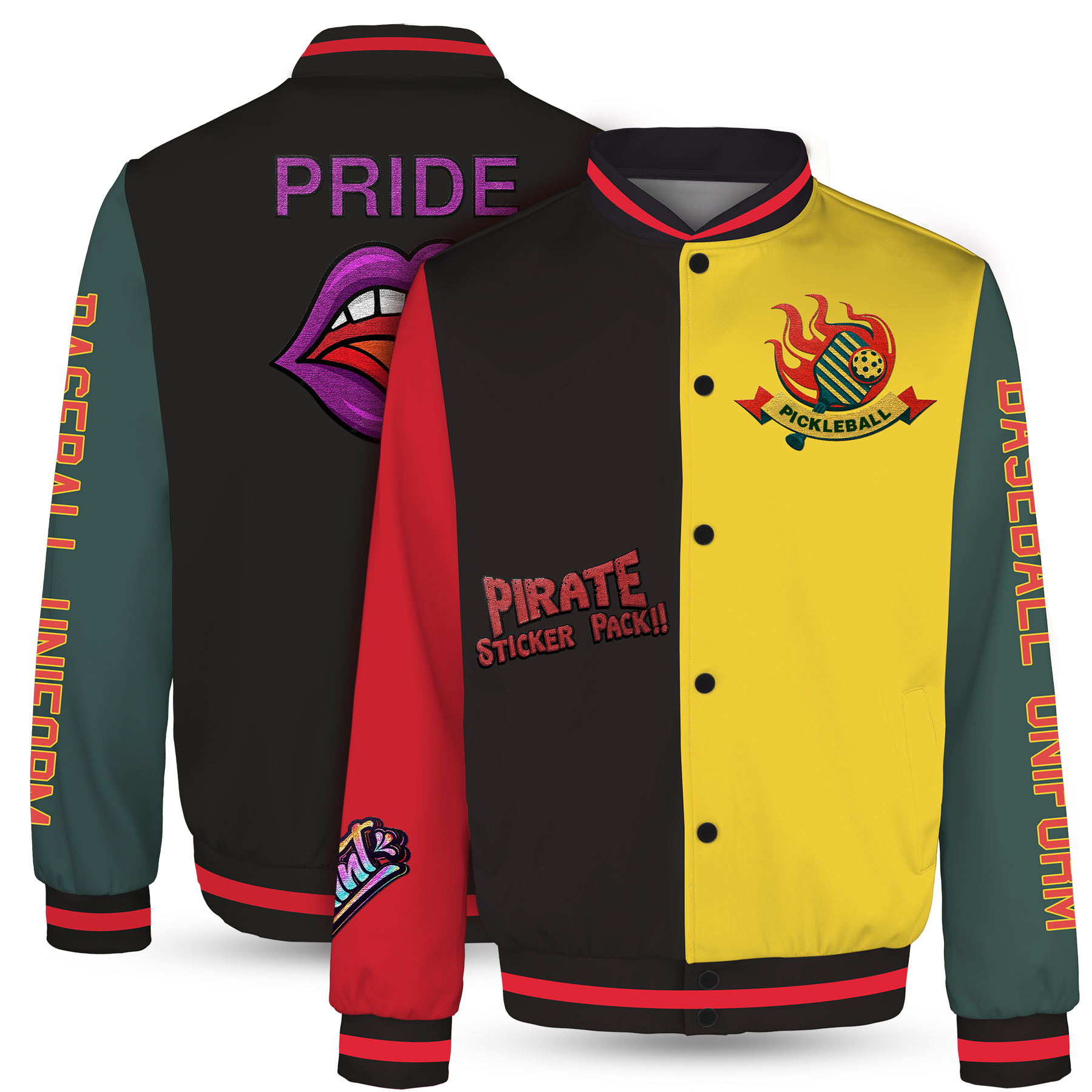 Custom Personalized Varsity Jacket(Full Color Dye Sublimated) 2