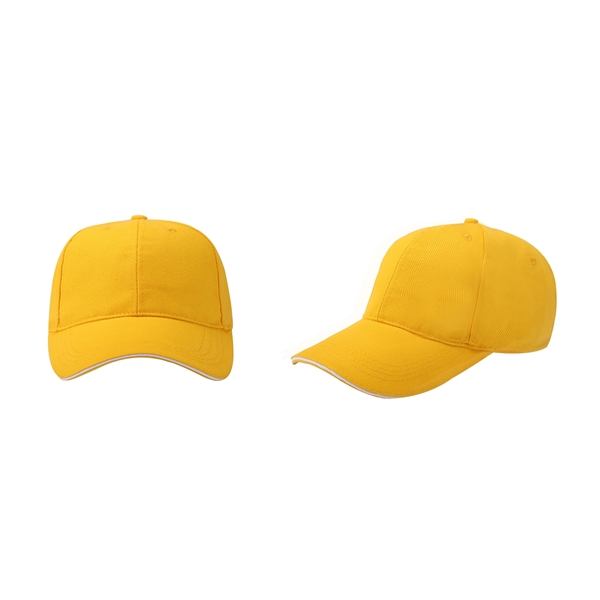Stock Single-Yarn 7x7 Drill Cotton 6 Panel Cap, Double 19